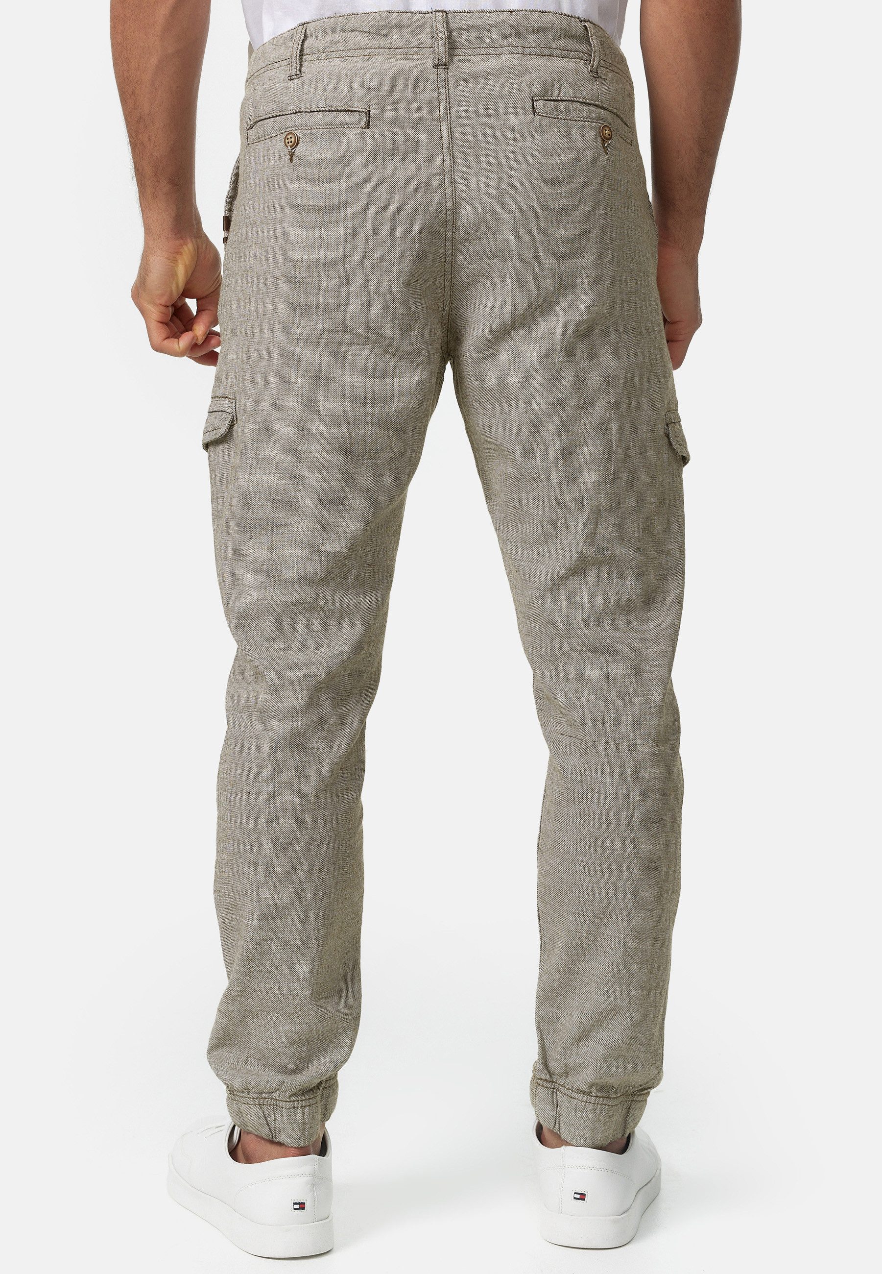 Indicode Leinenhose Herren Booth Sommerhose Leinen Herrenhose mit 6 Taschen, 55% Leinen
