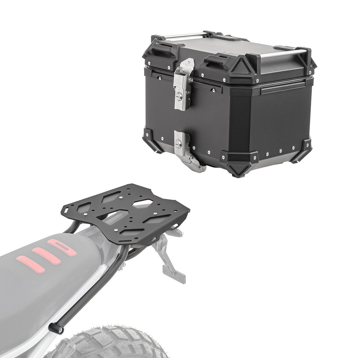 Bagtecs Topcase Set Alu Topcase + Gepäckbrücke passend für BMW F 900 GS 24-25 # XB35 s