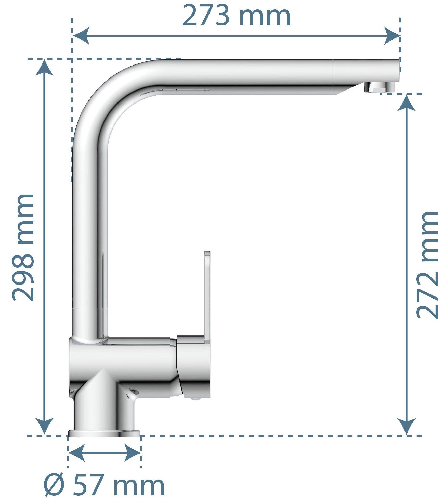 Schütte Spültischarmatur RIO Schütte Wasserhahn mit Energiesparfunktion, 360° schwenkbare Mischbatterie