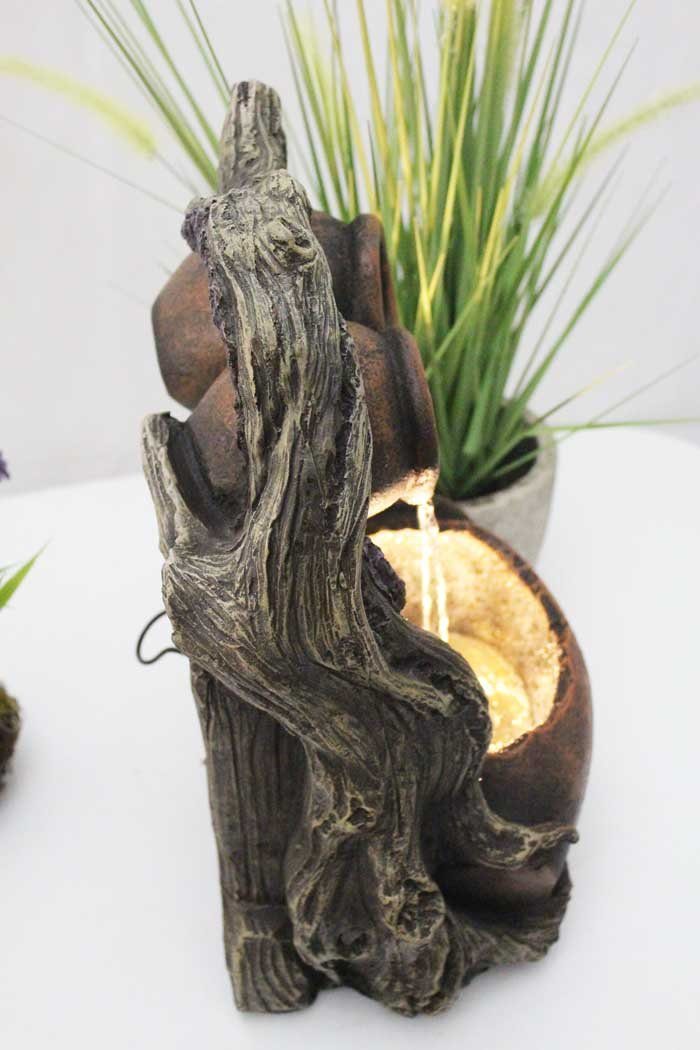 Arnusa Gartenbrunnen Springbrunnen Zimmerbrunnen BK834 Dekoration, mit LED Beleuchtung