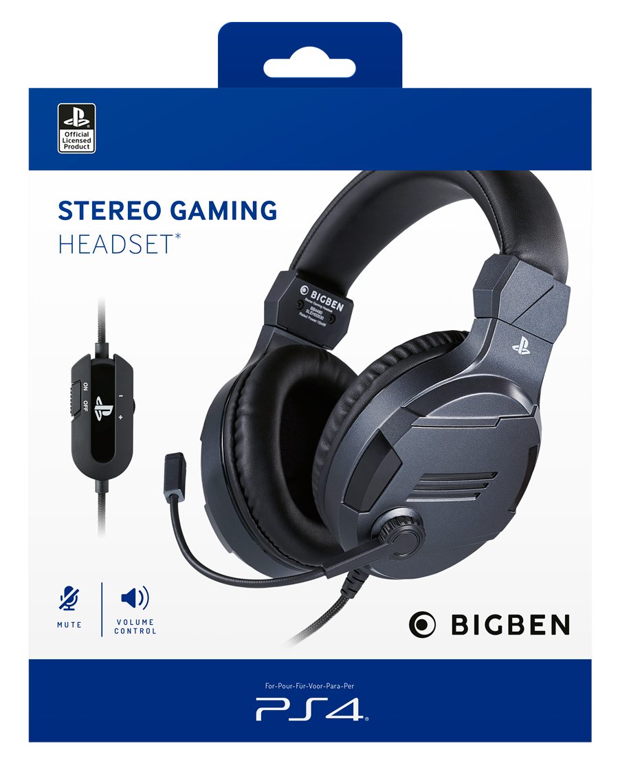 nacon PS4 Stereo-Headset V3 [Offizielle Playstation Lizenz] titan Gaming-Headset