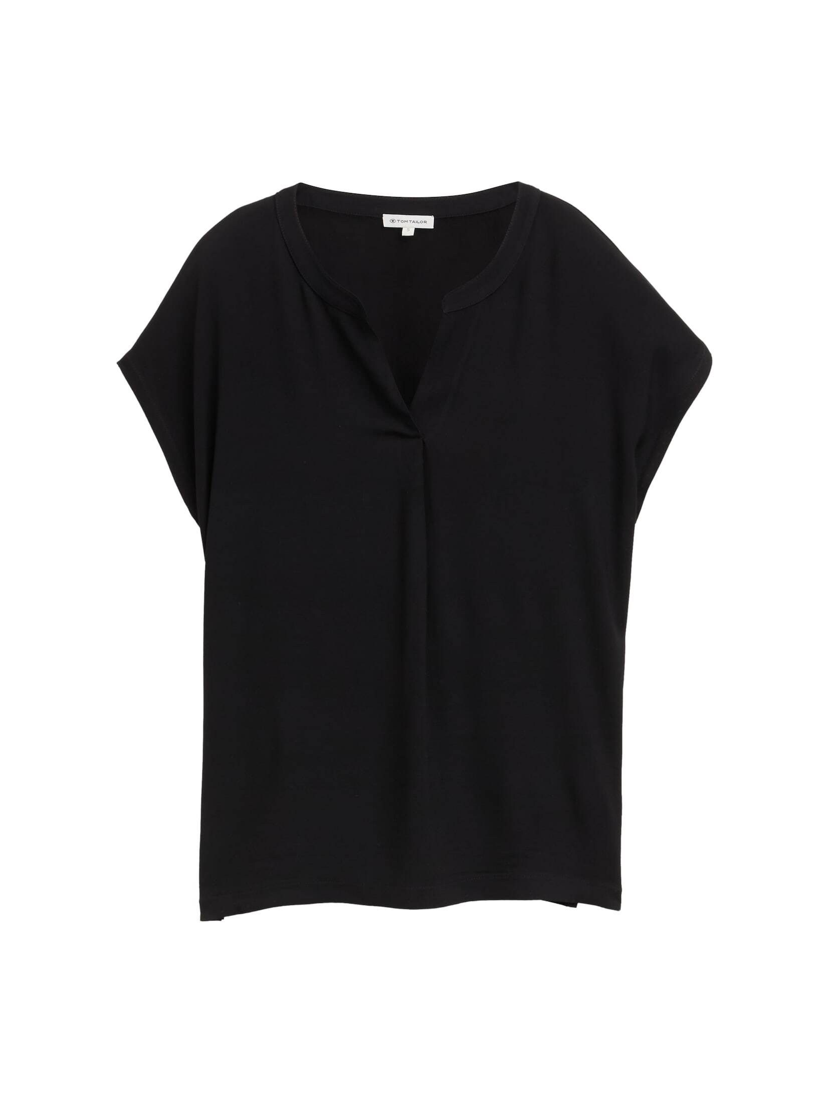 TOM TAILOR T-Shirt Blusenshirt im Material-Mix günstig online kaufen