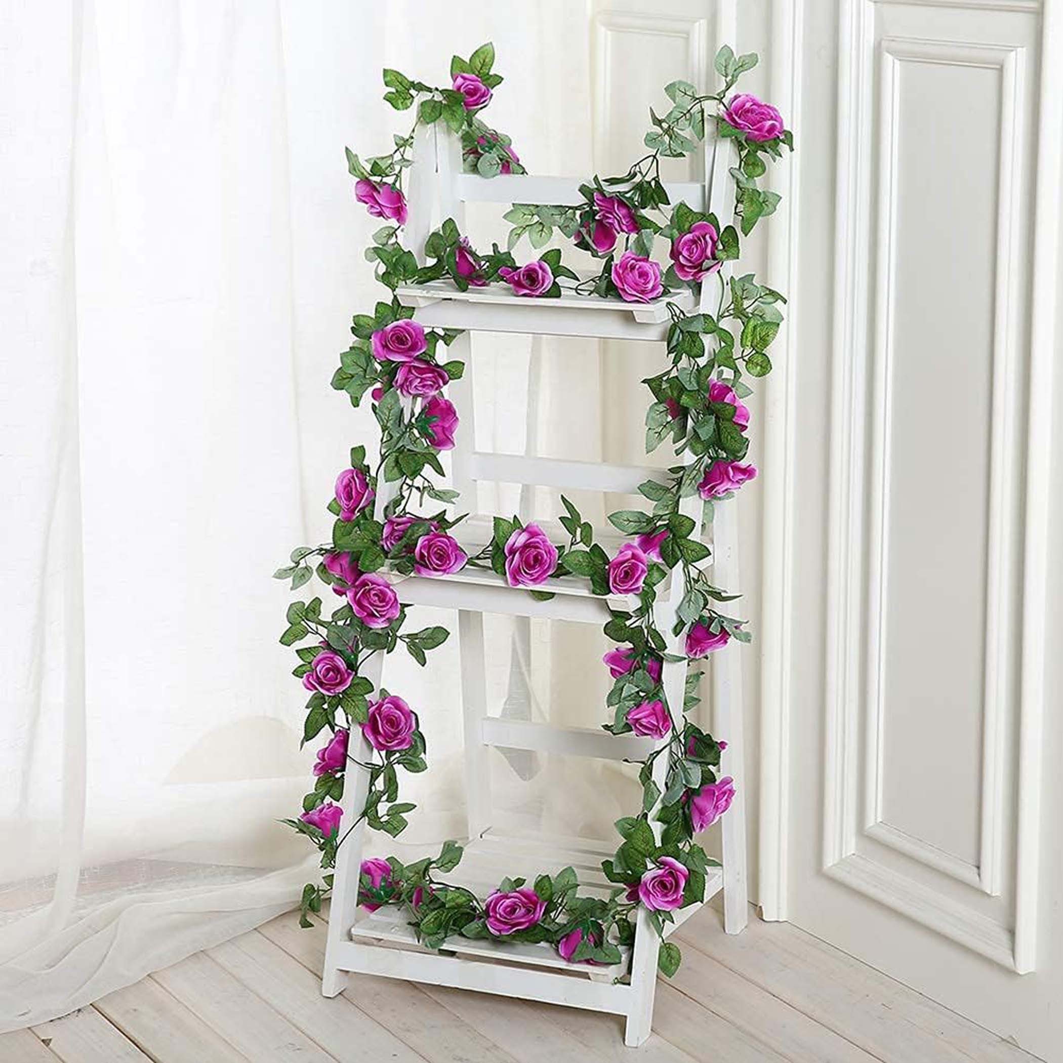 Kunstblumenstrauß osengirlanden künstliche Rosenranken,mit grünen Pflanzen, Minicloss