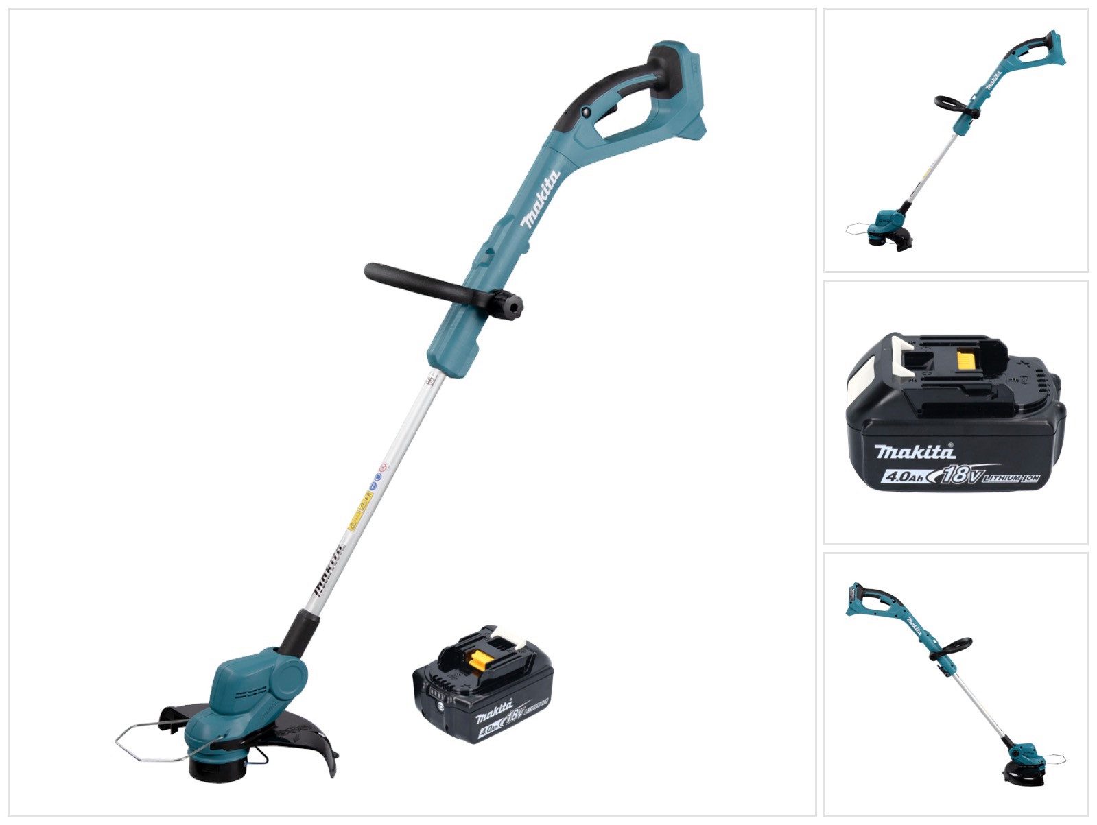 Makita Benzin-Motorsense DUR 193 M1 Akku Rasentrimmer 18 V 260 mm + 1x Akku 4,0 Ah - ohne Lade