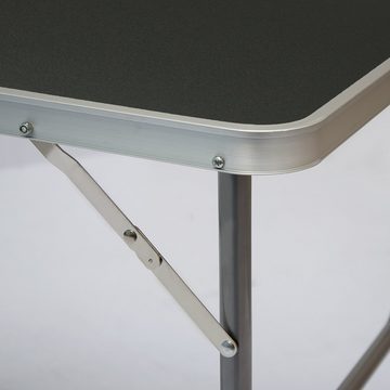AMANKA Campingtisch Klappbarer Campingtisch Tisch Reisetisch leicht, 80x60x70 cm Koffer Grau