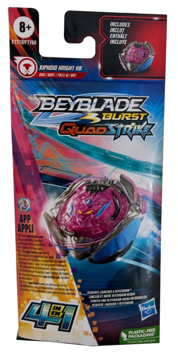 Beyblade Speed-Kreisel Beyblade Burst QuadStrike, Xiphoid Knight H8, 4-in-1 Balance-Kampfkrei