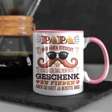 Trendation Tasse Bester Vater Papa Tasse Geschenk zum Vatertag Lustiger Spruch von Kind