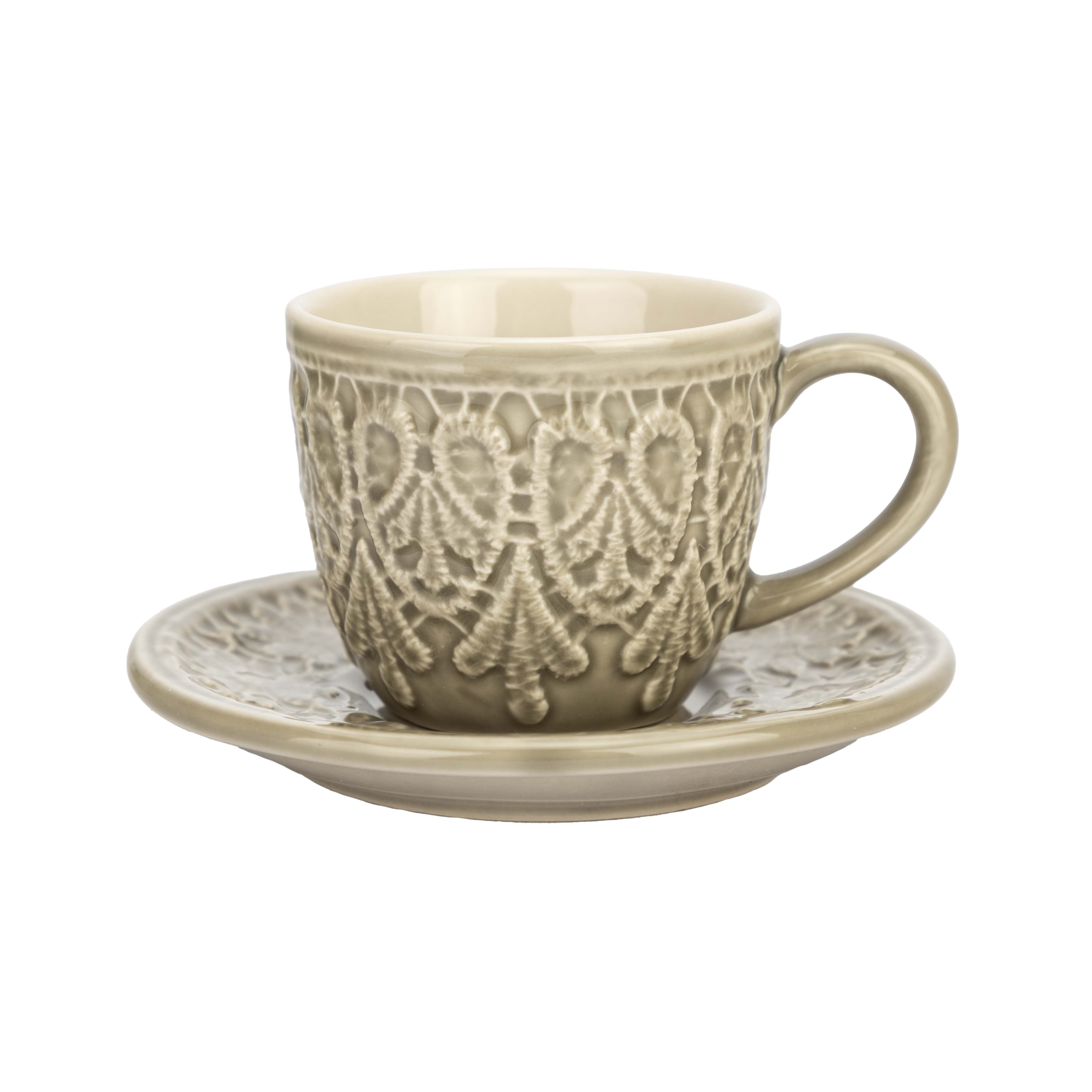 El Puente Espressotasse Espressotasse mit Untertasse "Bloom", Handmade, Keramik, Fair Trade