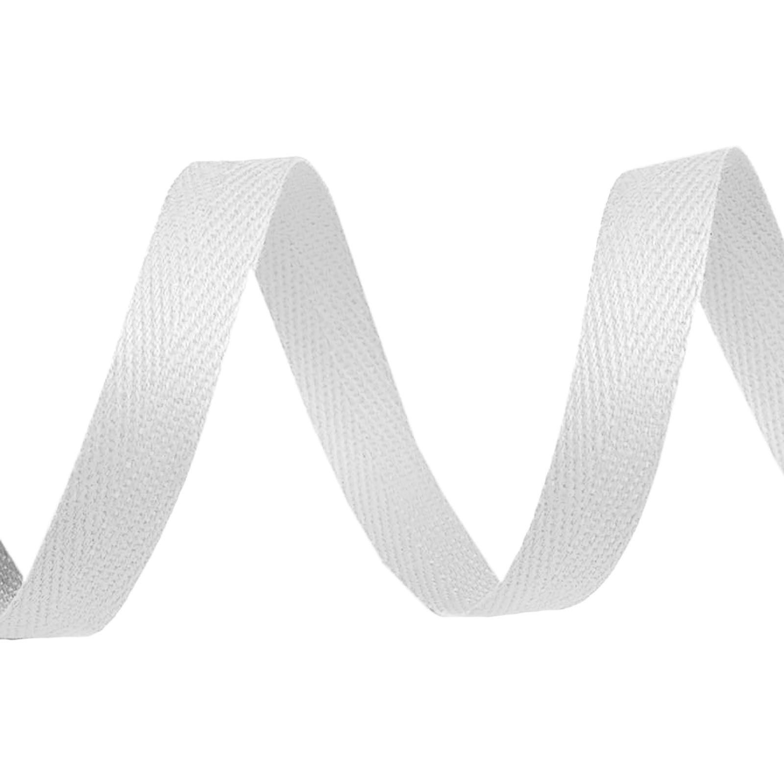 maDDma Webband 3m Köperband Baumwoll-Band 10mm Einfassband Kantenband, weiß