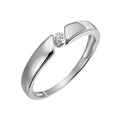 Firetti Diamantring Schmuck Geschenk Gold 375 Damenring Verlobungsring Goldring Solitär, mit Brillant