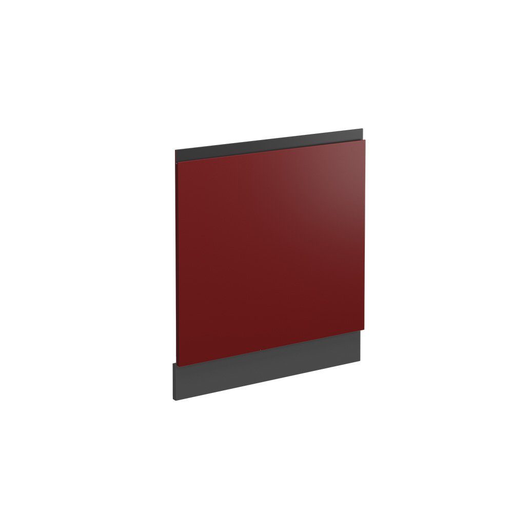 Vicco Blende Geschirrspülblende J-Shape Sockel 60 inkl für Geschirrspüler Zubehör Ant, Ant/Rot cm