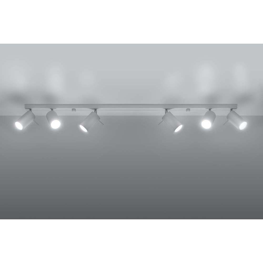 Leuchtmittel Deckenleuchte 6-flammig Deckenstrahler LED nicht Weiß Deckenspot, L etc-shop 120 inklusive, verstellbare cm