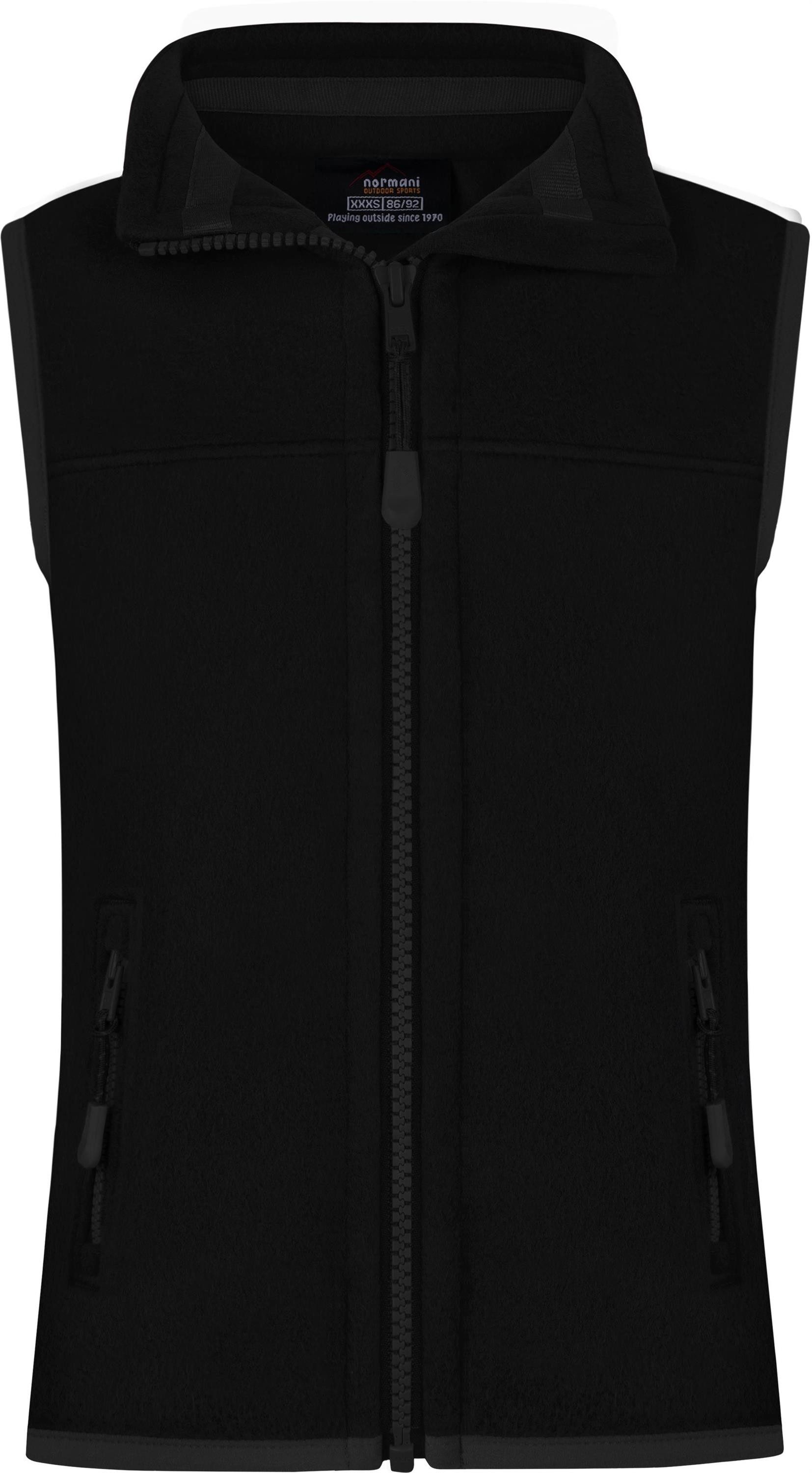 normani Steppweste Kinder Fleeceweste Kiana Unisex Atmungsaktive Strickweste Ärmellose Weste mit Stehkragen