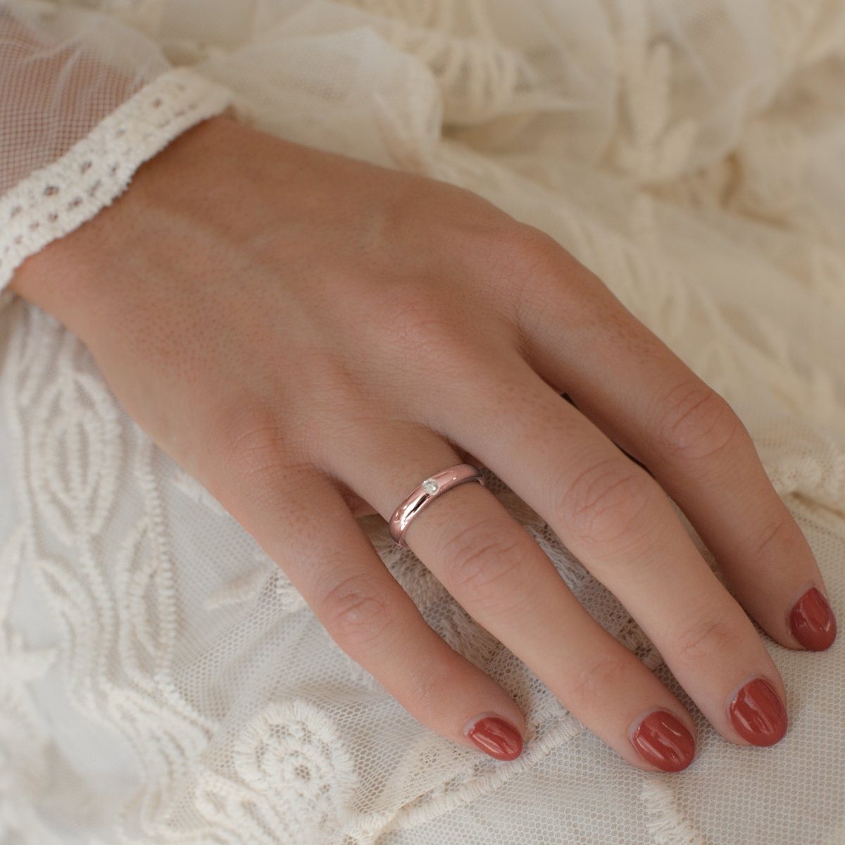 Trilani Silberring roségold, mit Zirkonia im günstig online kaufen