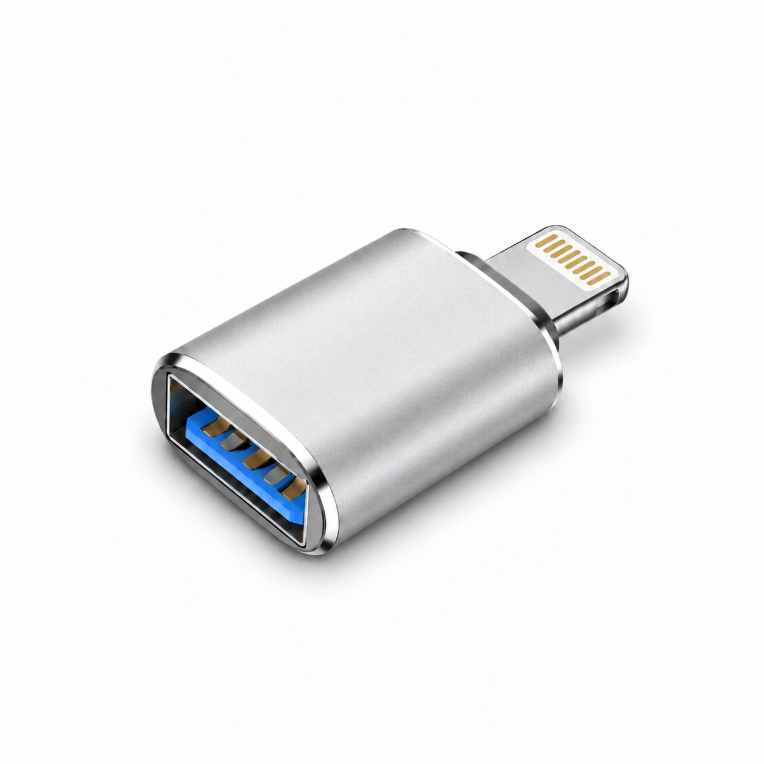 PlugUp USB 2.0 auf Lightning Adapter für iPhone, iPad, MacBook & AirPods USB-Adapter Lightning zu USB Typ A, USB-A 2.0 zu Lightning Adapter für Laden & Datenübertragung