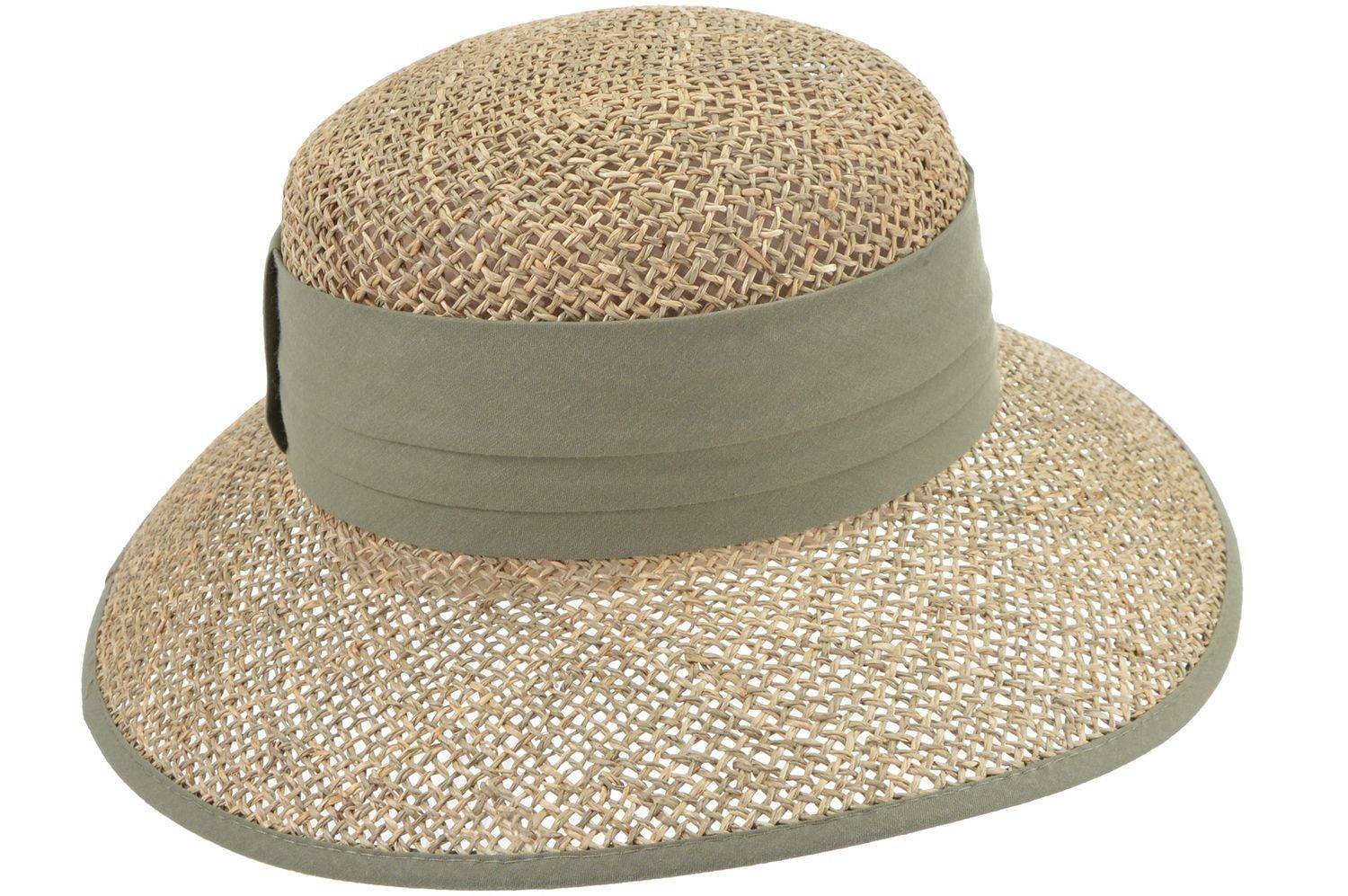 Seeberger Strohhut luftige Seegras Glocke mit Einfass