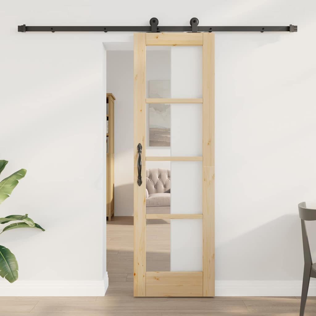 vidaXL Haustür Schiebetür ORKDAL Natur 61 x 198,5 cm (1-St)