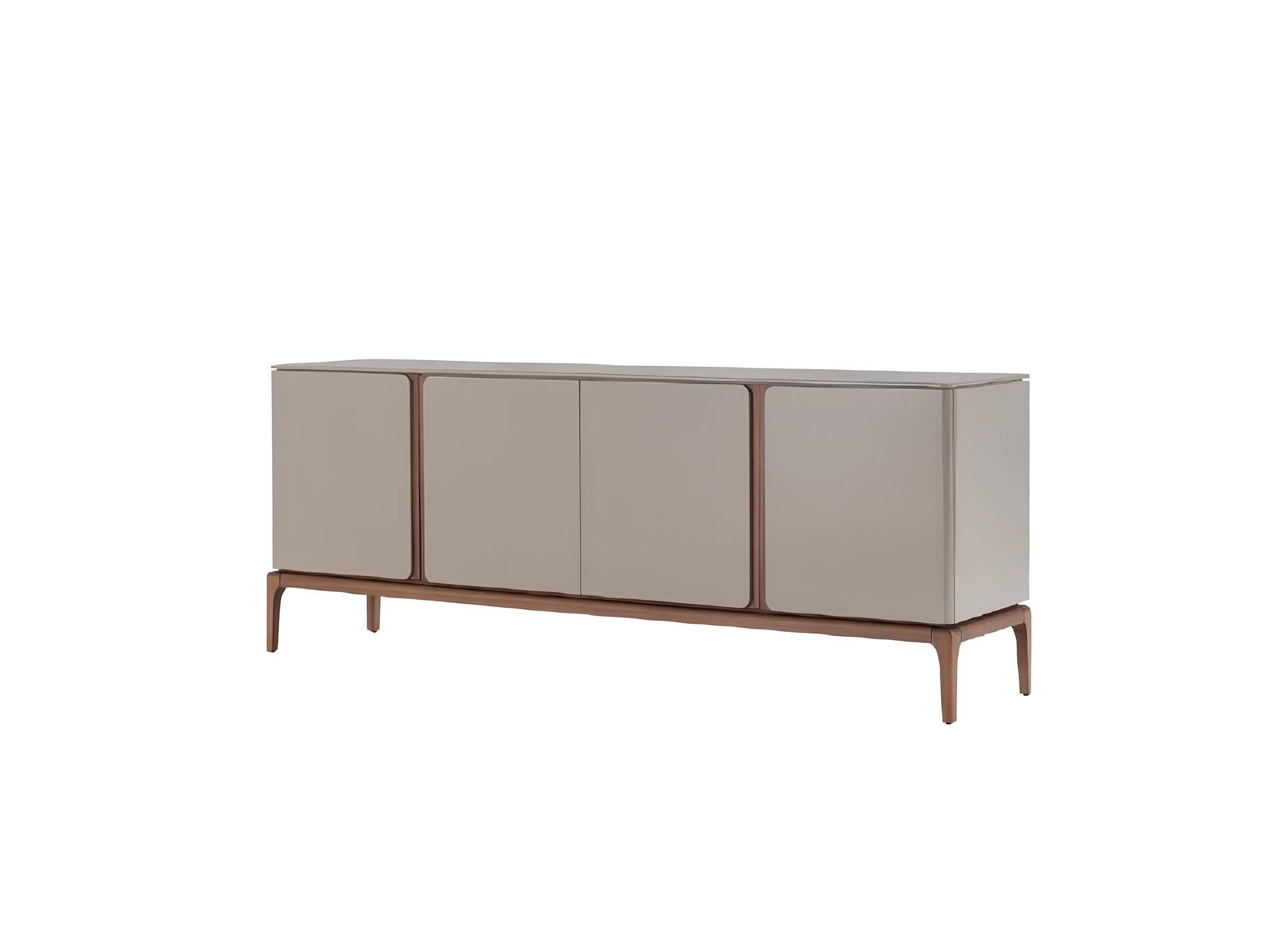 Xlmoebel Sideboard Beige Holz Anrichte im modernen Stil für elegantes Wohnen (Anrichte, Anrichte), Hergestellt in Europa