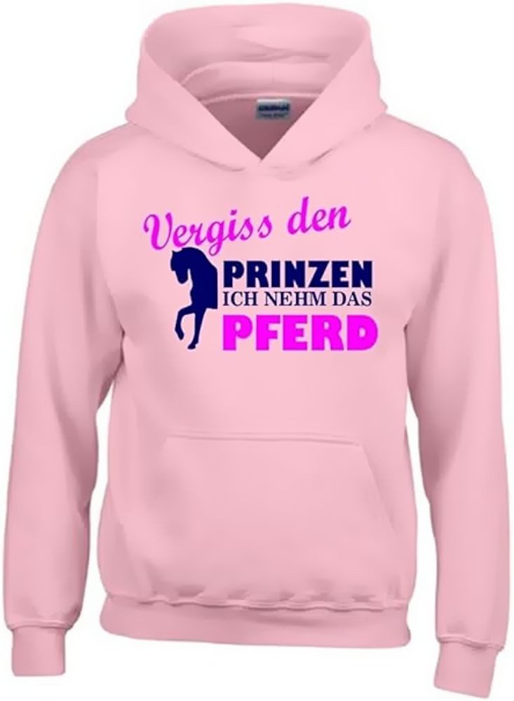 coole-fun-t-shirts Hoodie Vergiss den Prinzen ich nehm das Pferd ! Mädchen Reiten Sweatshirt