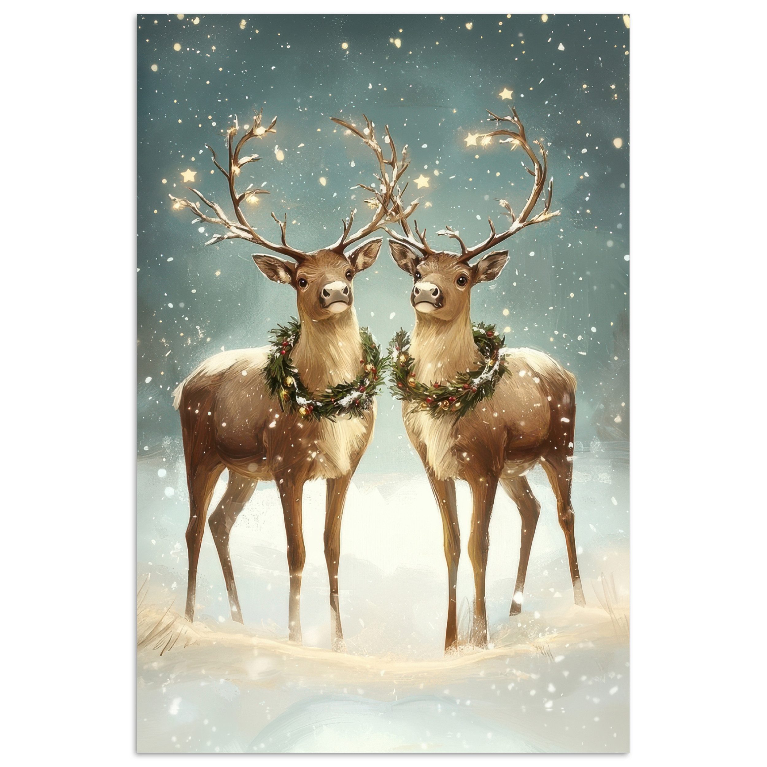 MuchoWow Poster Weihnachtszauber - Winterwald - günstig online kaufen