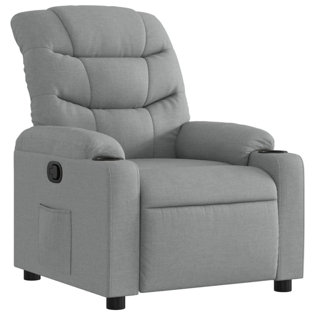 vidaXL Sessel Relaxsessel Hellgrau Stoff (1-St) günstig online kaufen