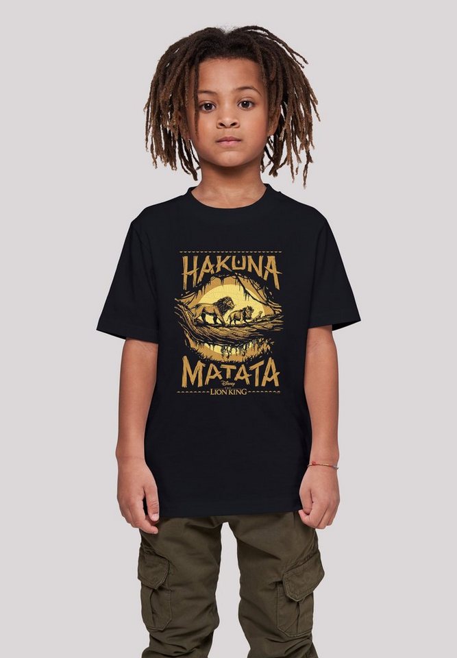 rundum T-Shirt Schnitt Print, wohlfühlen zum F4NT4STIC König der Matata Löwen Bequemer Hakuna