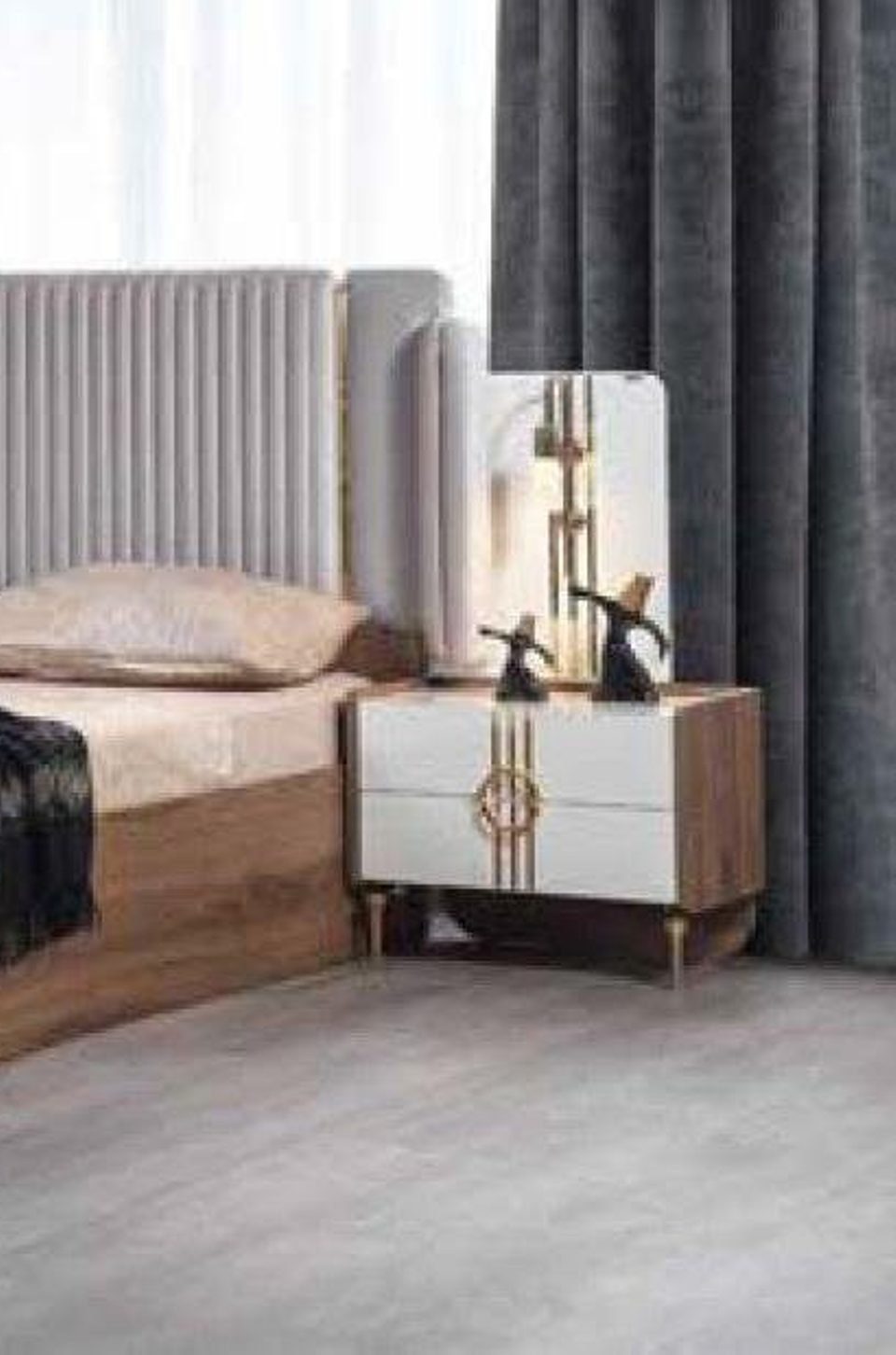 JVmoebel Nachttisch, Nachttische Möbel Italienische Betten Holz Wohnzimmer Gruppen