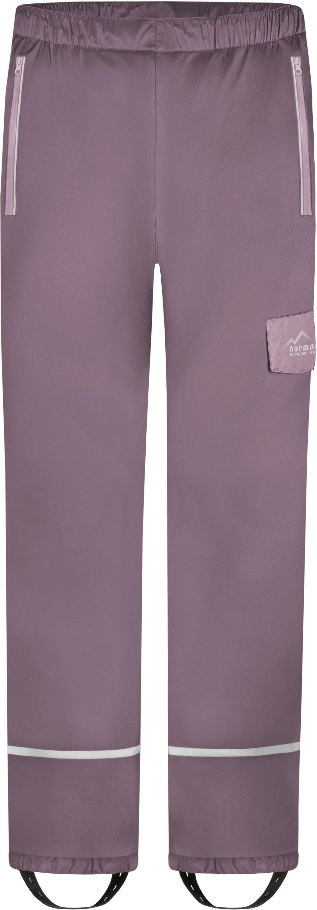 normani Regenhose Kinder Regenhose Shalalth Wasserdichte Winterhose Matschhose mit Reißverschlusstaschen