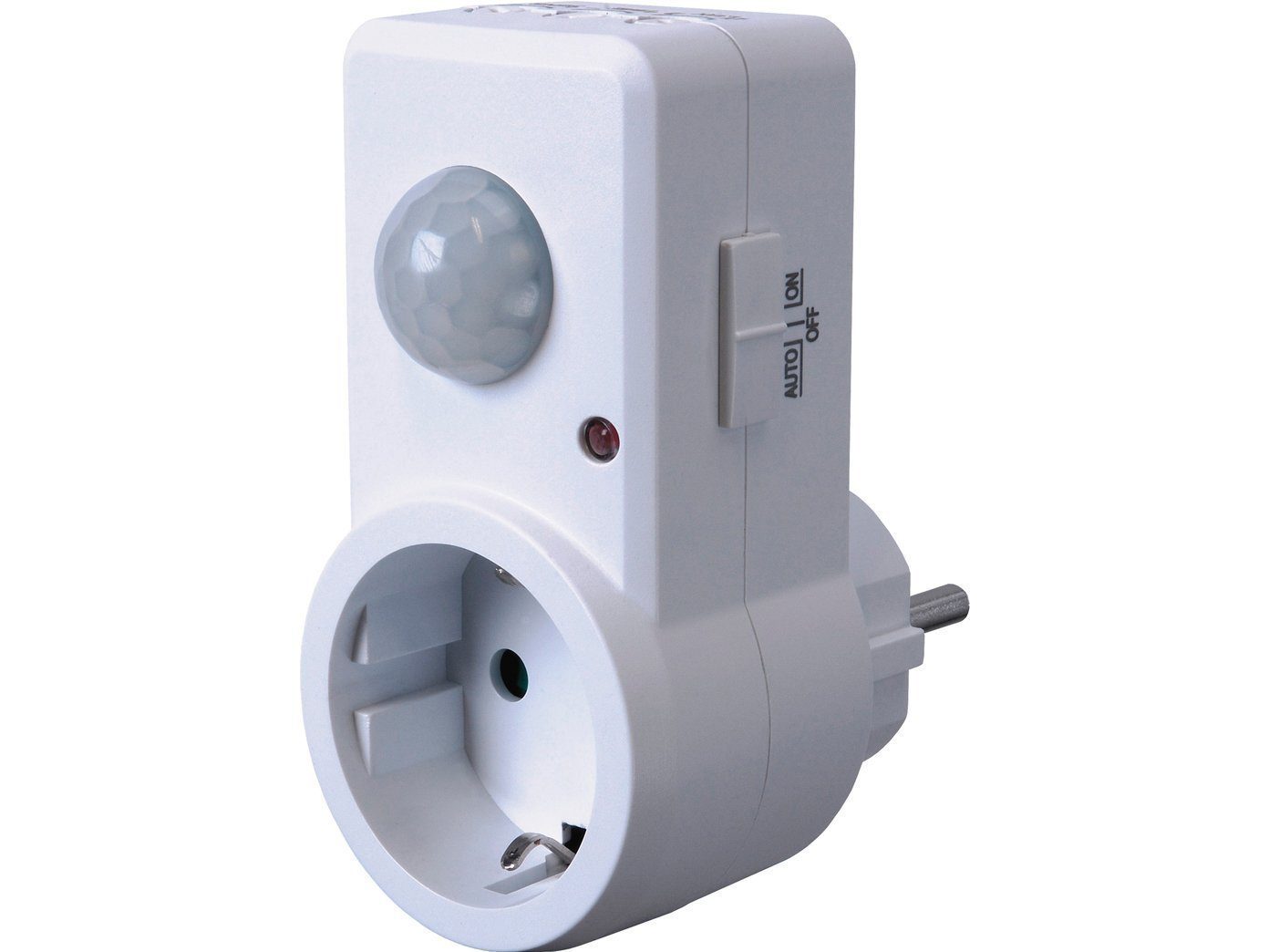 smartwares Steckdosenschalter Plug-In ES360P Stecker Zwischenschalter mit Infrarotsensor, 120°, 1-St. | Zwischenstecker