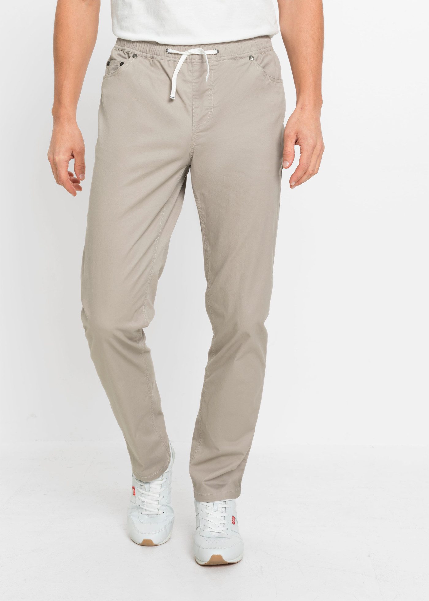 bonprix Schlupfhose mit elastischem Bund, Regular Fit, aus Baumwolle und Elasthan