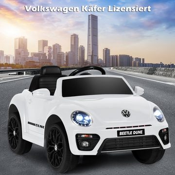 COSTWAY Elektro-Kinderauto VW Volkswagen, 12V, 3-5 km/h, mit Musik