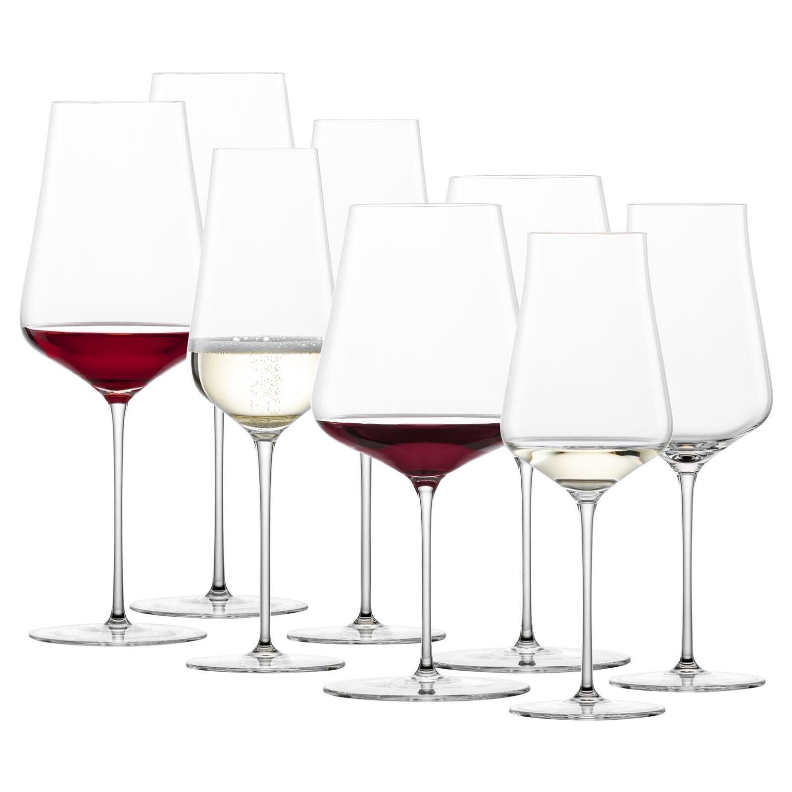 Zwiesel Glas Glas Duo Champagnergläser 8er und Glas Wein- Set