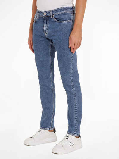 Calvin Klein Jeans Tapered-fit-Jeans SLIM TAPER mit Leder-Badge