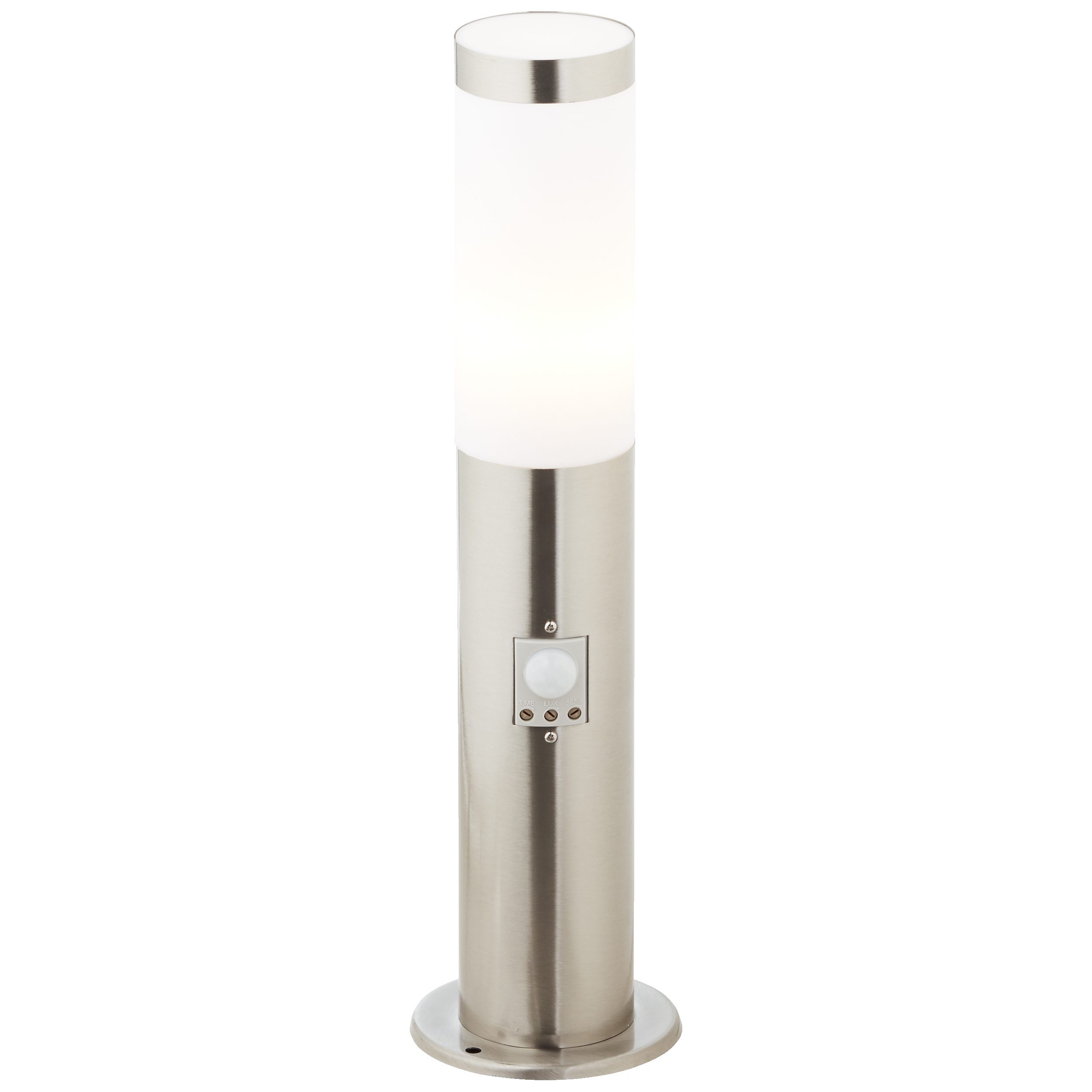 Lightbox Außen-Stehlampe, Bewegungsmelder, ohne Leuchtmittel, Außen Sockelleuchte, 45 cm Höhe, Bewegunsmelder, E27, IP44, Metall