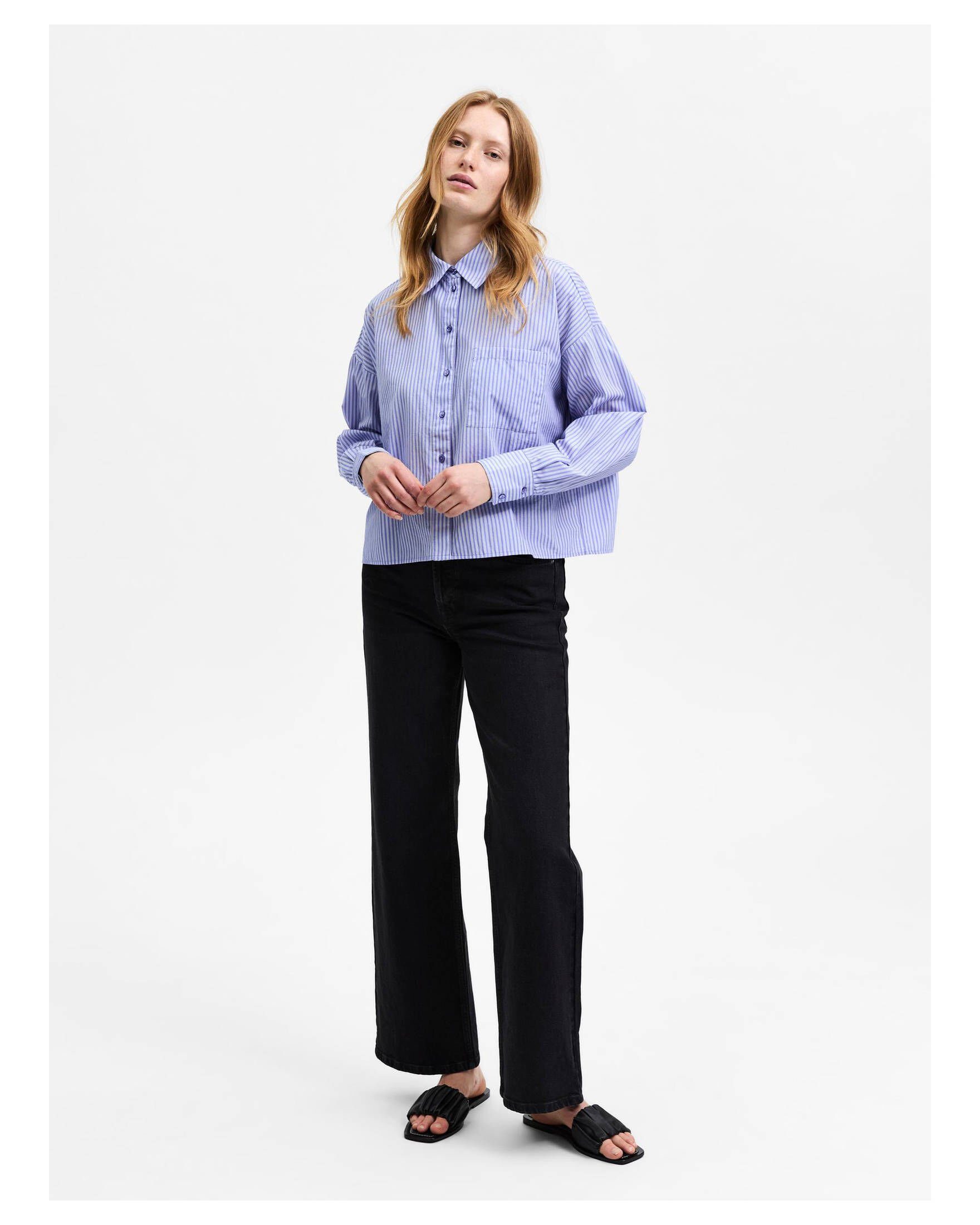 SELECTED FEMME Klassische Bluse Damen Hemdbluse günstig online kaufen