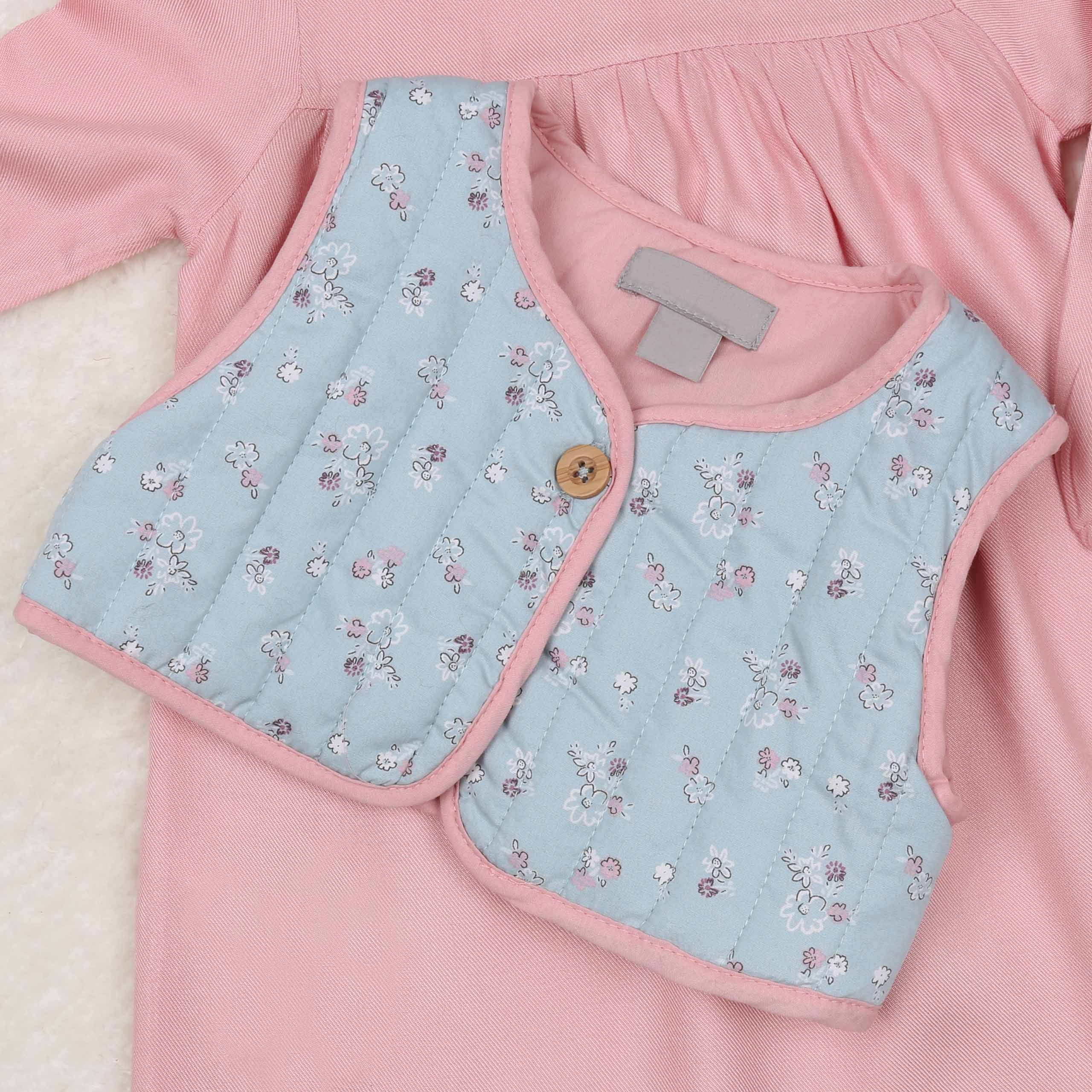 Sarcia.eu Frühchenpaket Mädchen Baby-Set bestehend aus Kleid, Weste, Strumpfhose 6-9 Monate