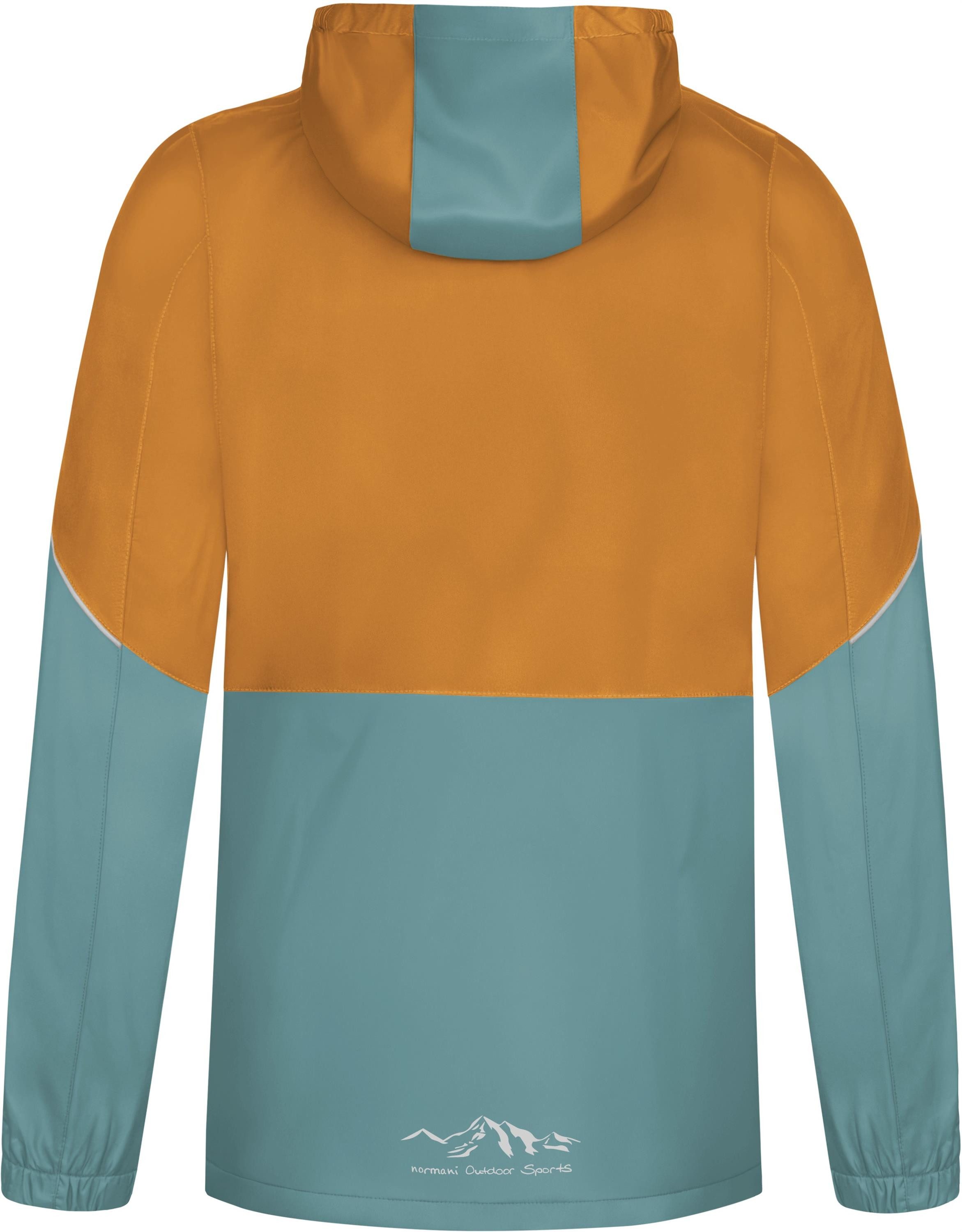 normani Regenjacke Kinder Regenjacke Sointula Ultraleichte Übergangsjacke mit Kapuze ungefütterte Unisex Sommerjacke
