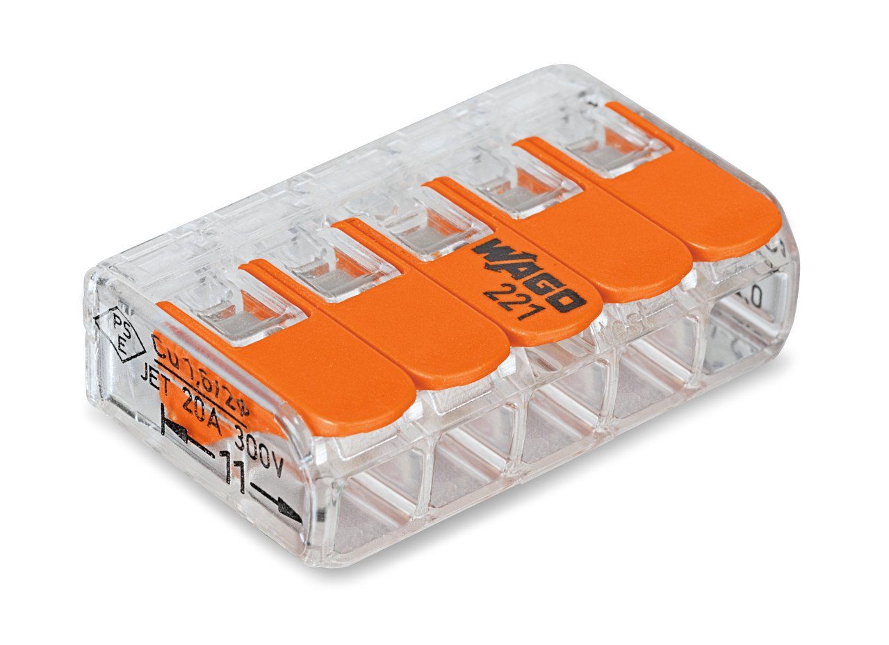 WAGO Verbindungsklemme Wago Compact Hebelklemme Anzahl Leiter: 5, 0,14 -