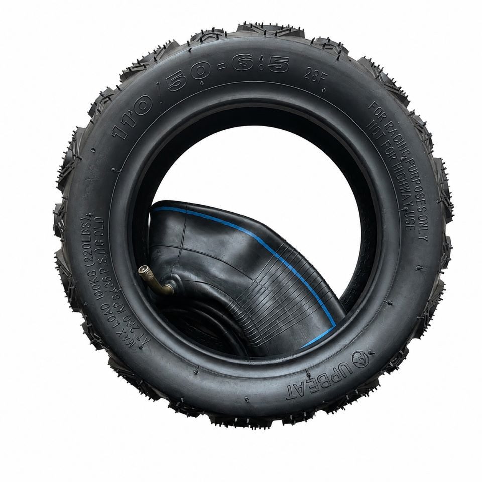 FunSport-Factory Ersatzrad Reifen 110/50-6,5 inkl. Schlauch für E-Scooter & Pocketbike, inkl. Schlauch, Offroadprofil, 110/50-6.5, 6,5-Zoll
