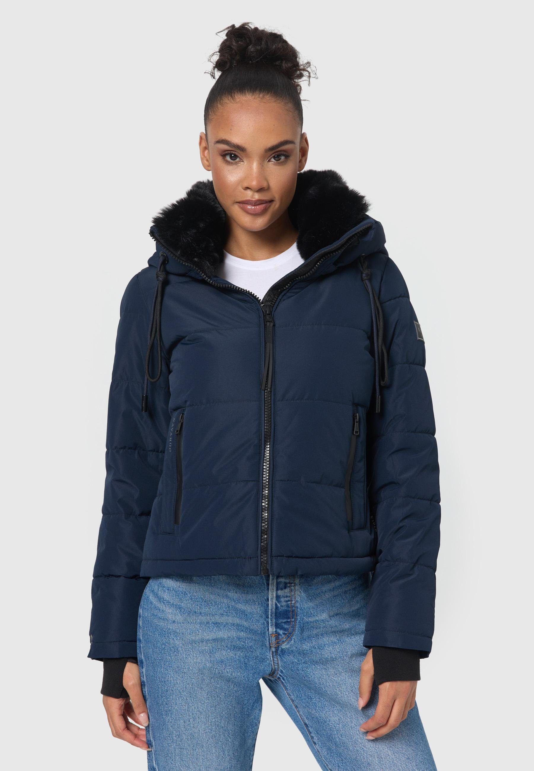 Navahoo Steppjacke Mit Liebe XIV Warme gesteppte Damen Winterjacke mit kuscheligem Kragen – Bild 5 von 5