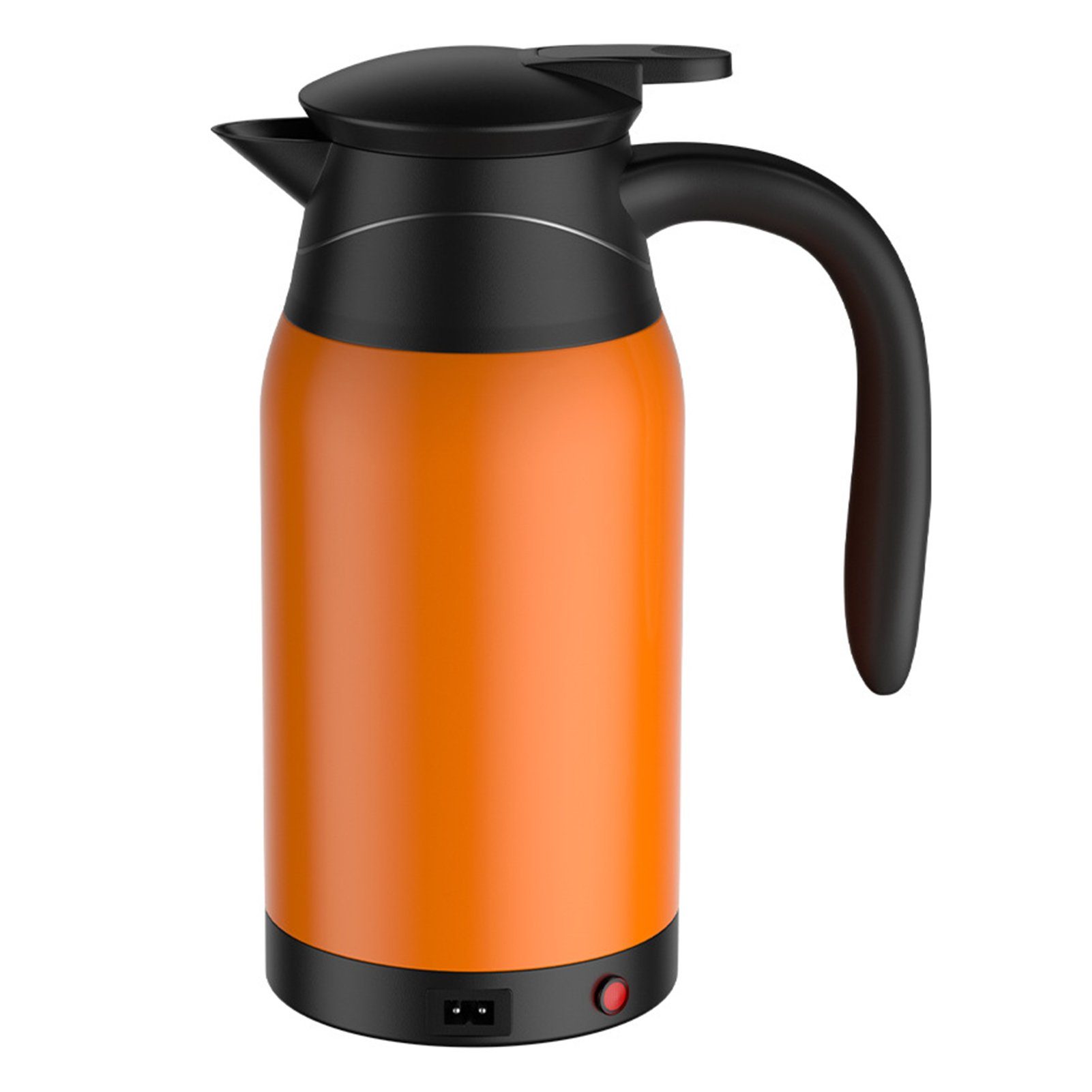 Edelstahl Wasserkocher Kaffee Elektrischer Wasserkocher Getränke für Wasser Auto Orange Heizung, Rutaqian