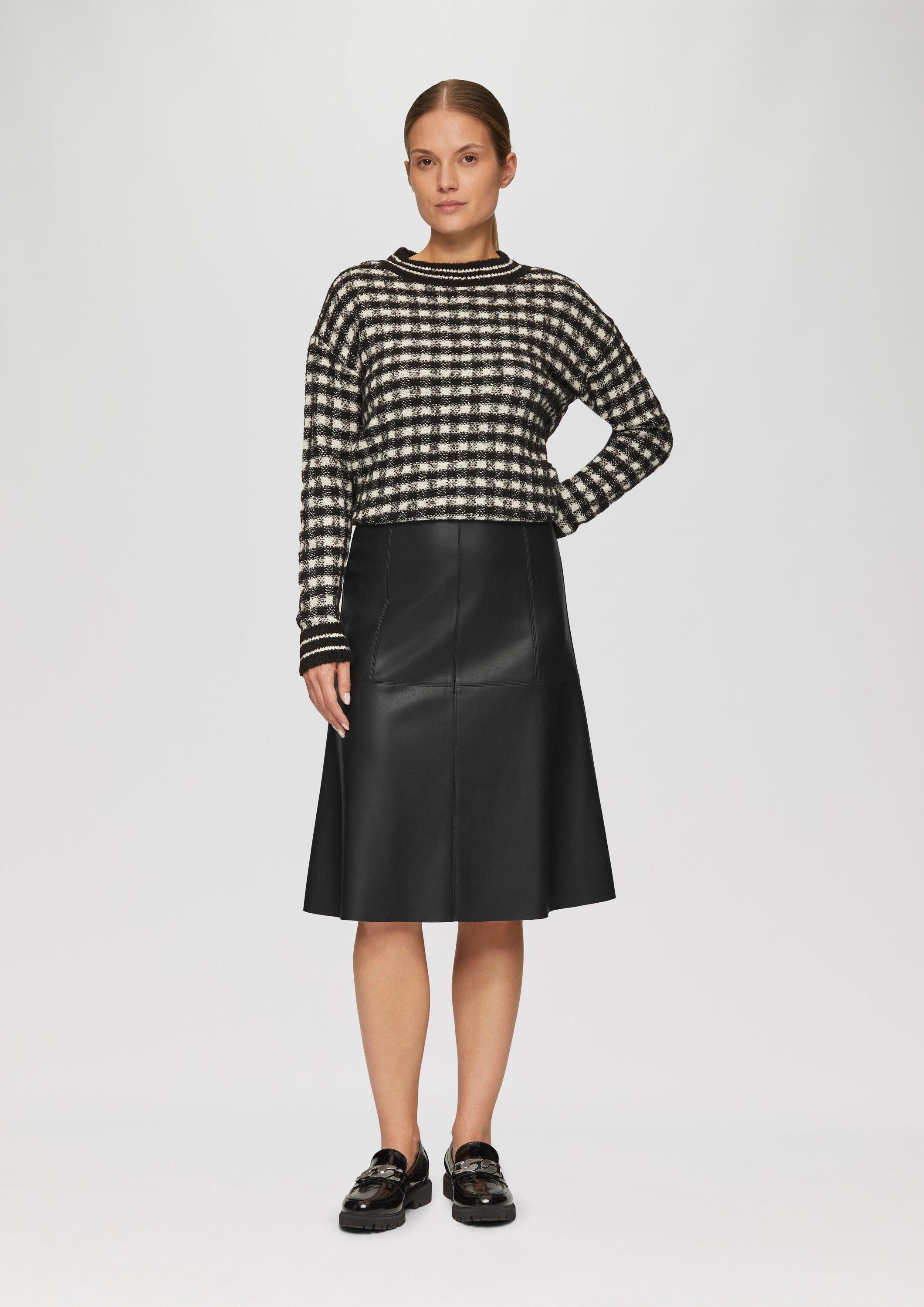 s.Oliver Midirock Rock Ausgestellter Rock aus Lederimitat günstig online kaufen