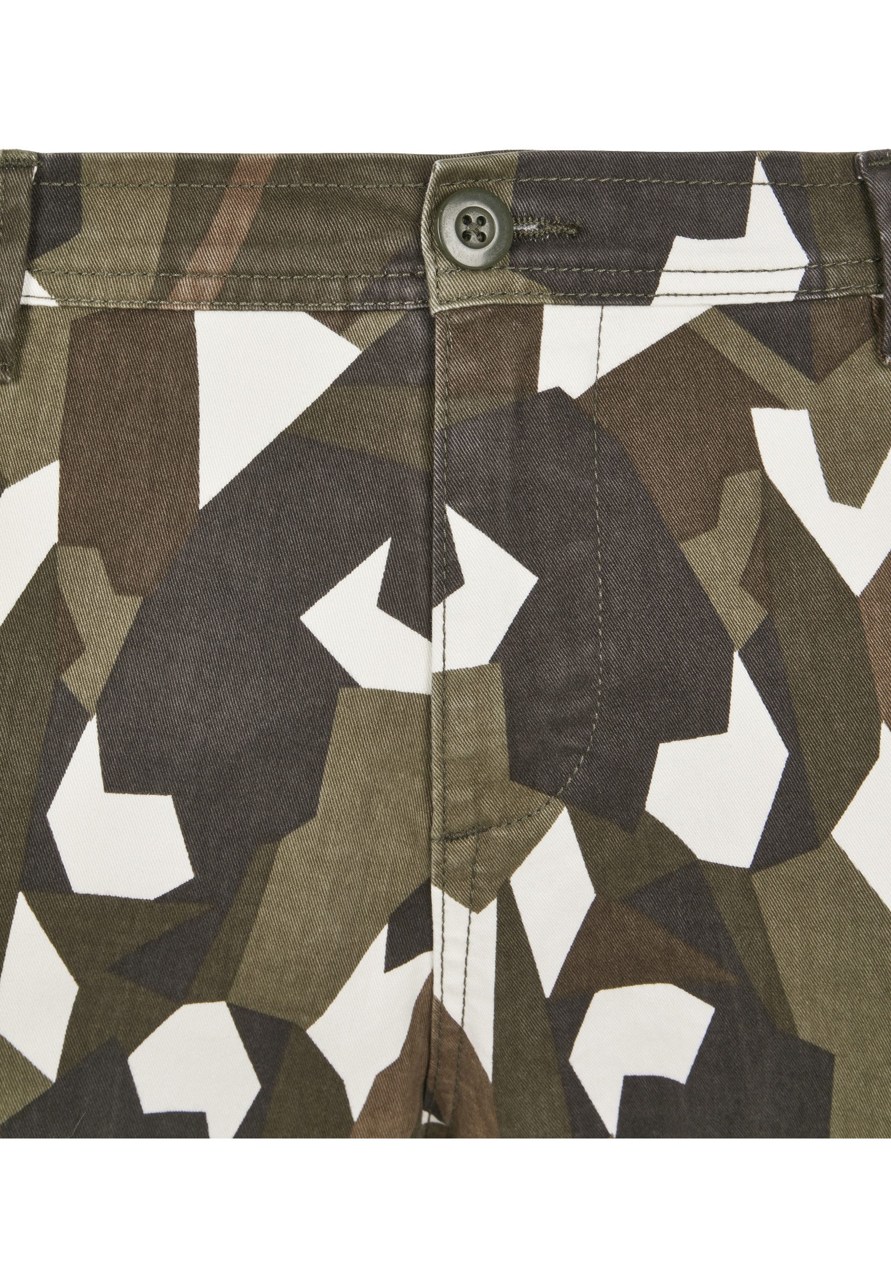 URBAN CLASSICS Cargohose Urban Classics Herren Geometric Camo Stretch Twill Cargo Pants (1-tlg)