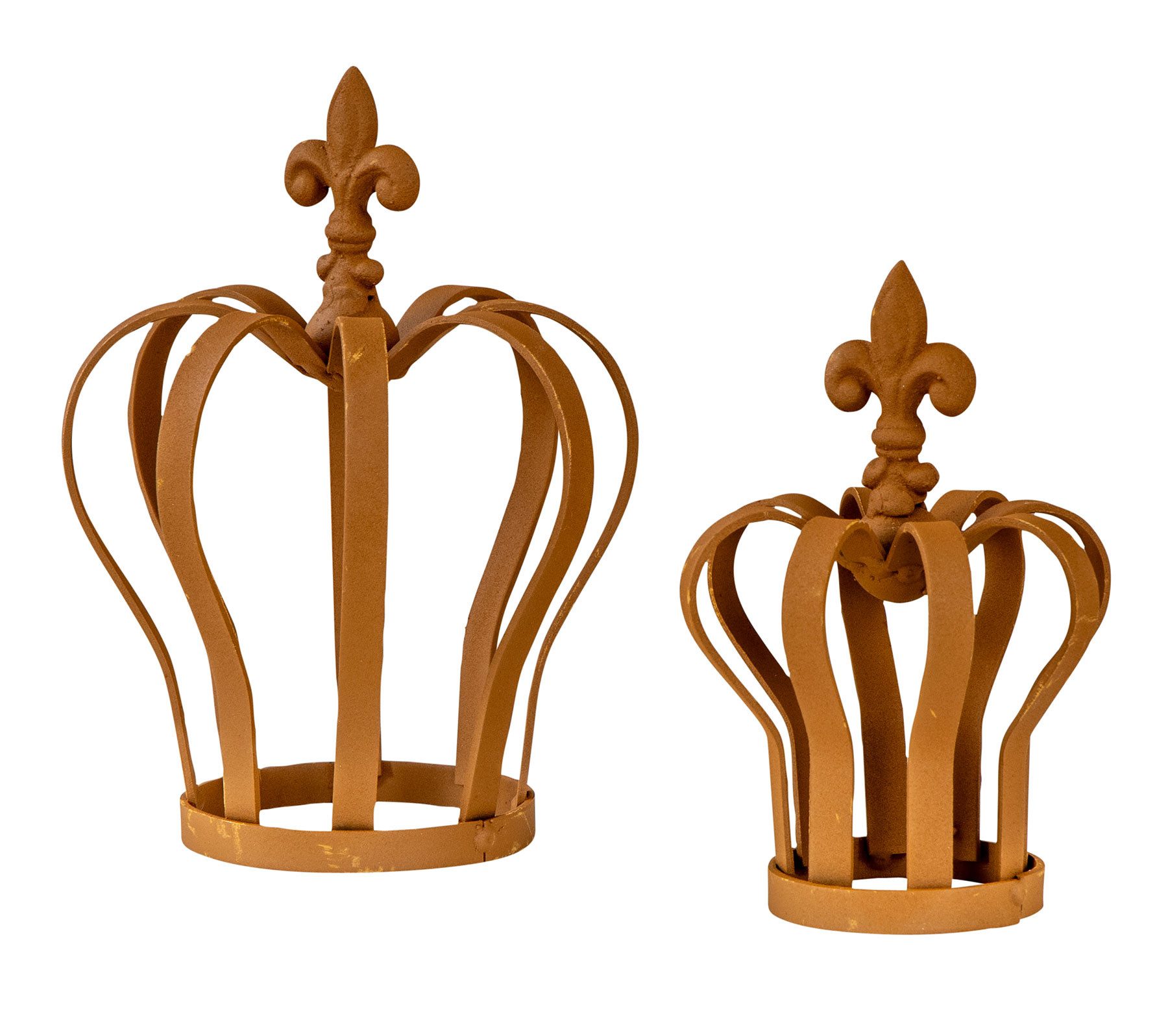 Levandeo® Gartenfigur, 2er Set Krone Metall Rostdeko Rost Gartendeko Deko-K günstig online kaufen