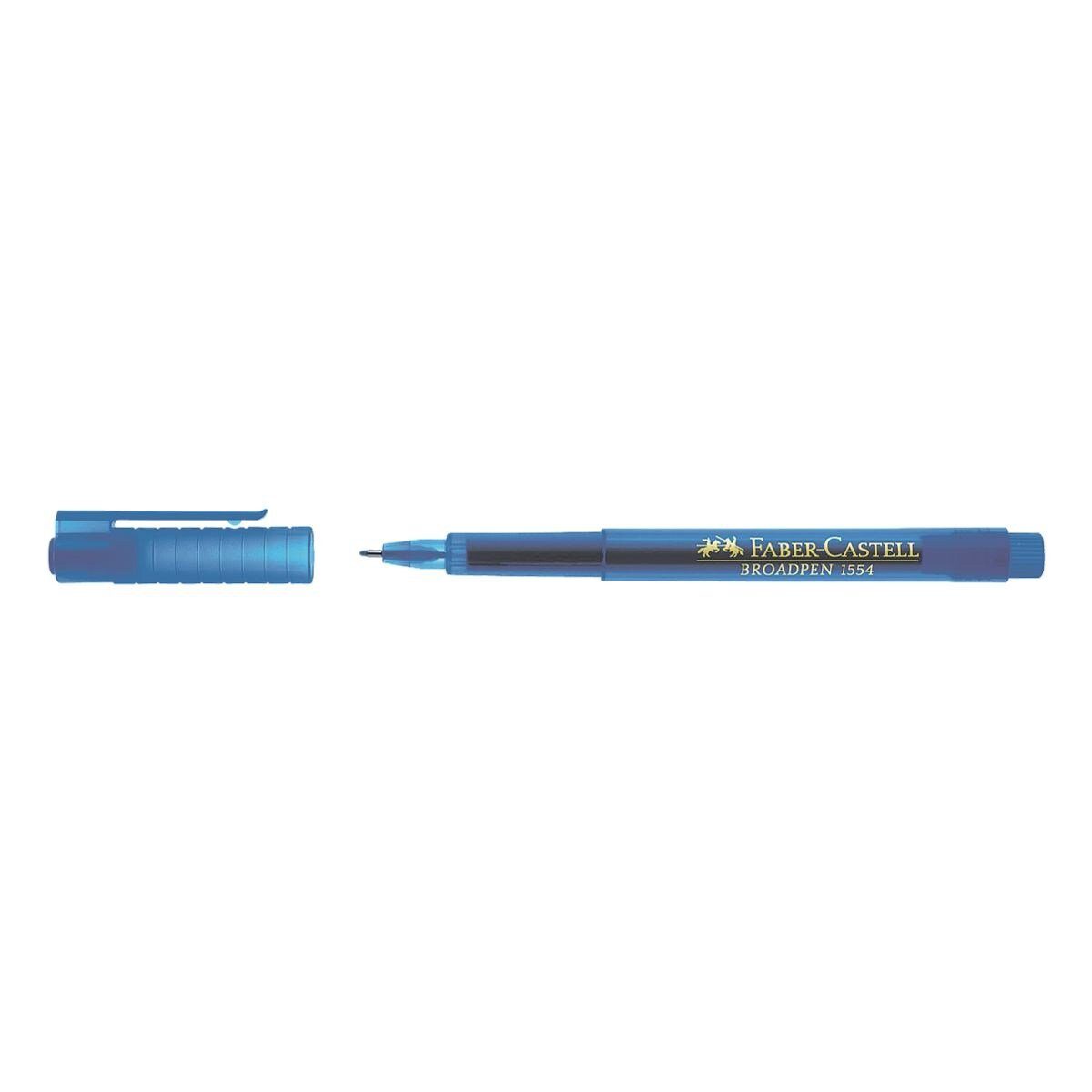 Faber-Castell Fineliner Broadpen 0,8 Mm - Set Da 5 Colori Pastello (Albicocca, Rosa, Turchese, Azzurro, Grigio)