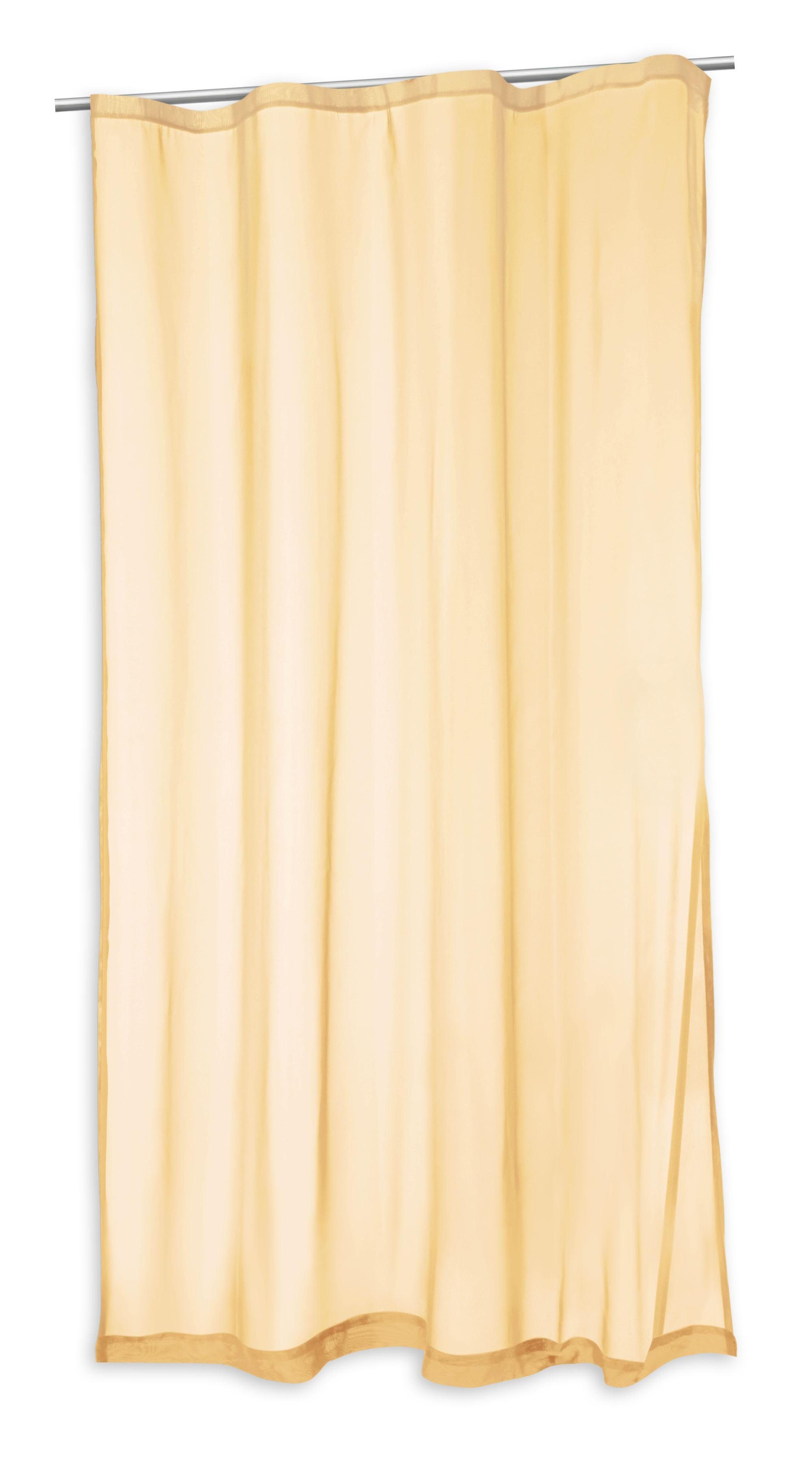 Gardine Voile Vorhang mit Kräuselband Gardine Sheer in transparent ca. 140x24, Haus und Deko, Kräuselband (1 St), transparent, Polyester Beige