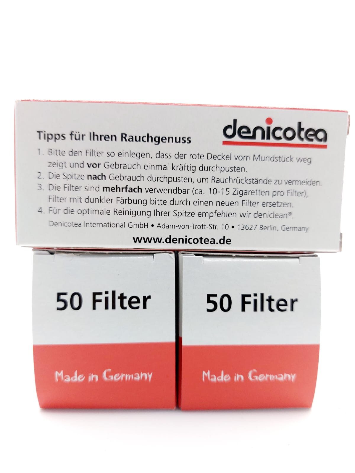 meytrade Aktivkohlefilter Denicotea Filter 3 x 50 Stück Zigaretten Spitzen Pfeife Zigarette, 150 Zigarettenspitzen