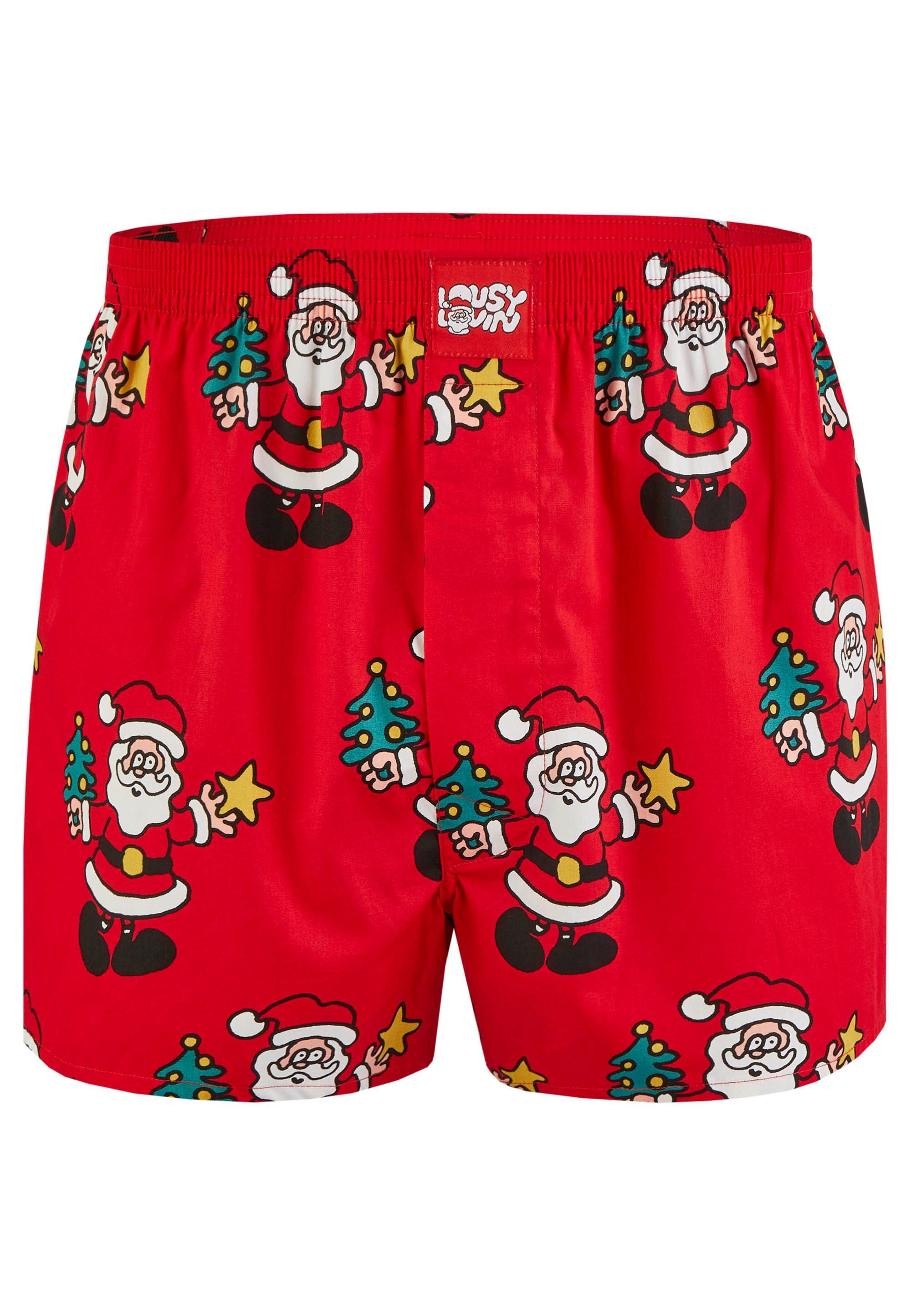 Lousy Livin Boxershorts 'Lunchbox' – Blaues Sushi-Design, 100% Bio-Baumwolle, ÖkoTex Zertifiziert