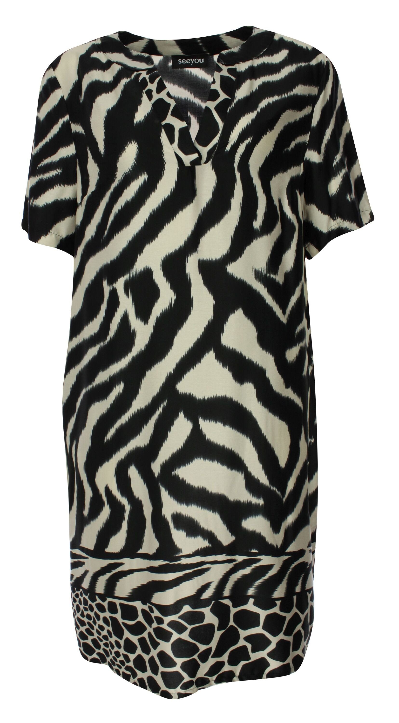 seeyou Shirtkleid (1-tlg) mit Allover-Print günstig online kaufen