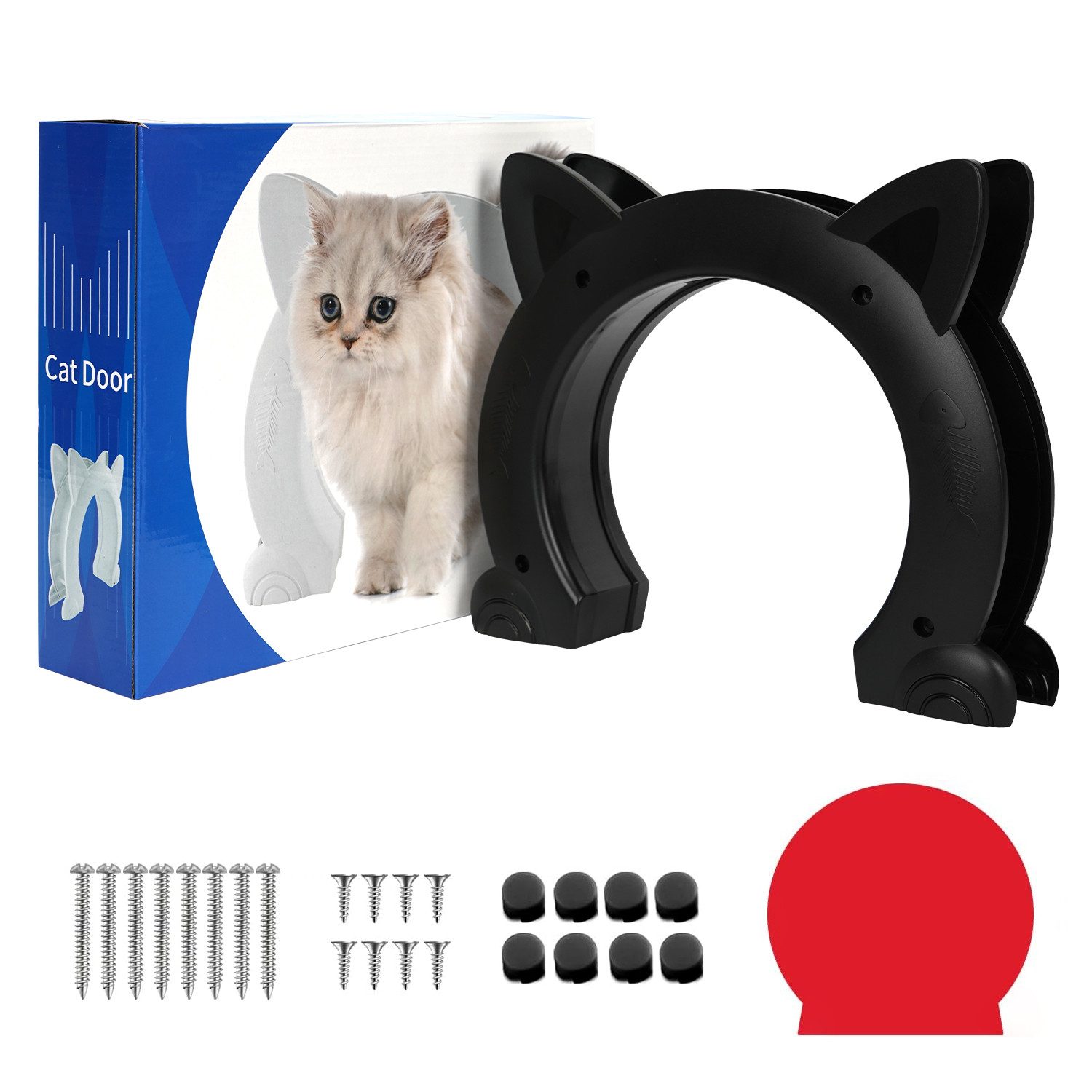 OSTWOLKE Katzenklappe L-XL Katzentür Innentür Haustiertür für Innenbereich Katzen Kätzchen